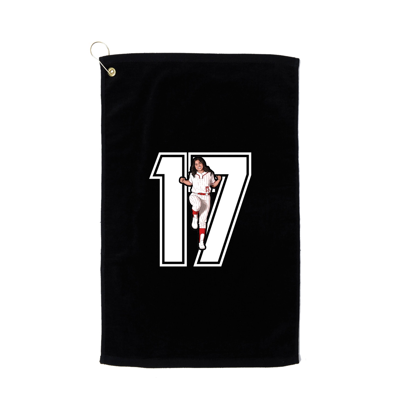 Golf Towel — Number in Black
