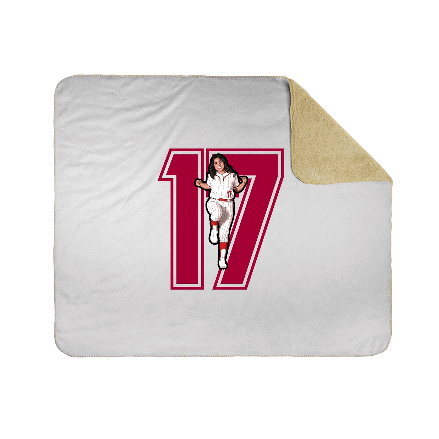Throw Blanket — Number in White
