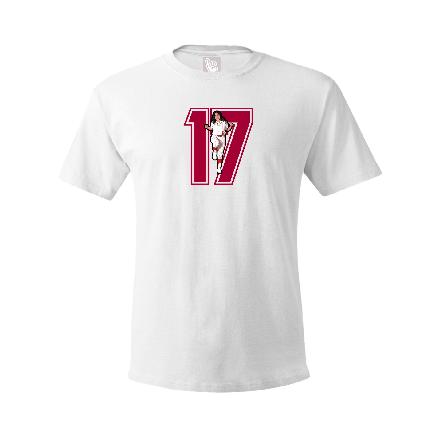 Youth Tee — Number in White
