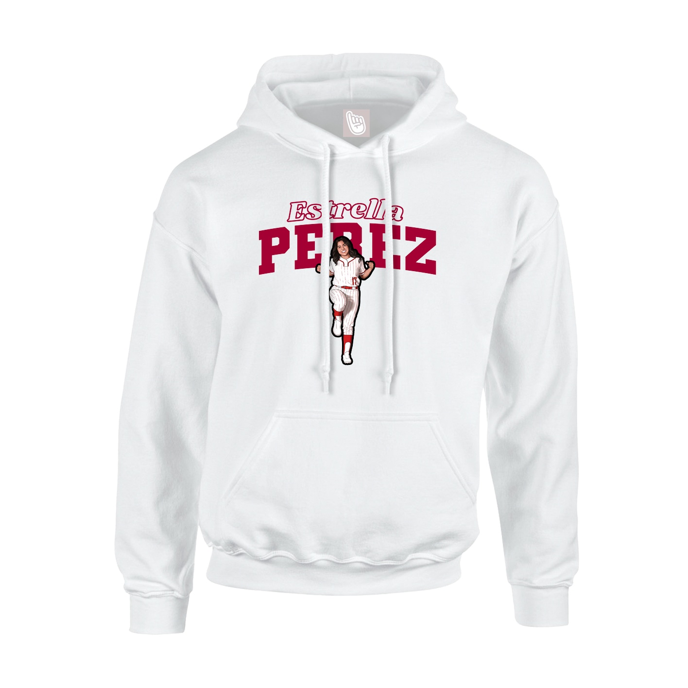 Hoodie — Name Arch in White