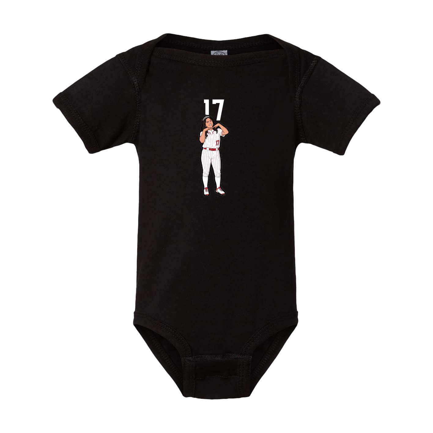 Baby Onesie — Number Top in Black
