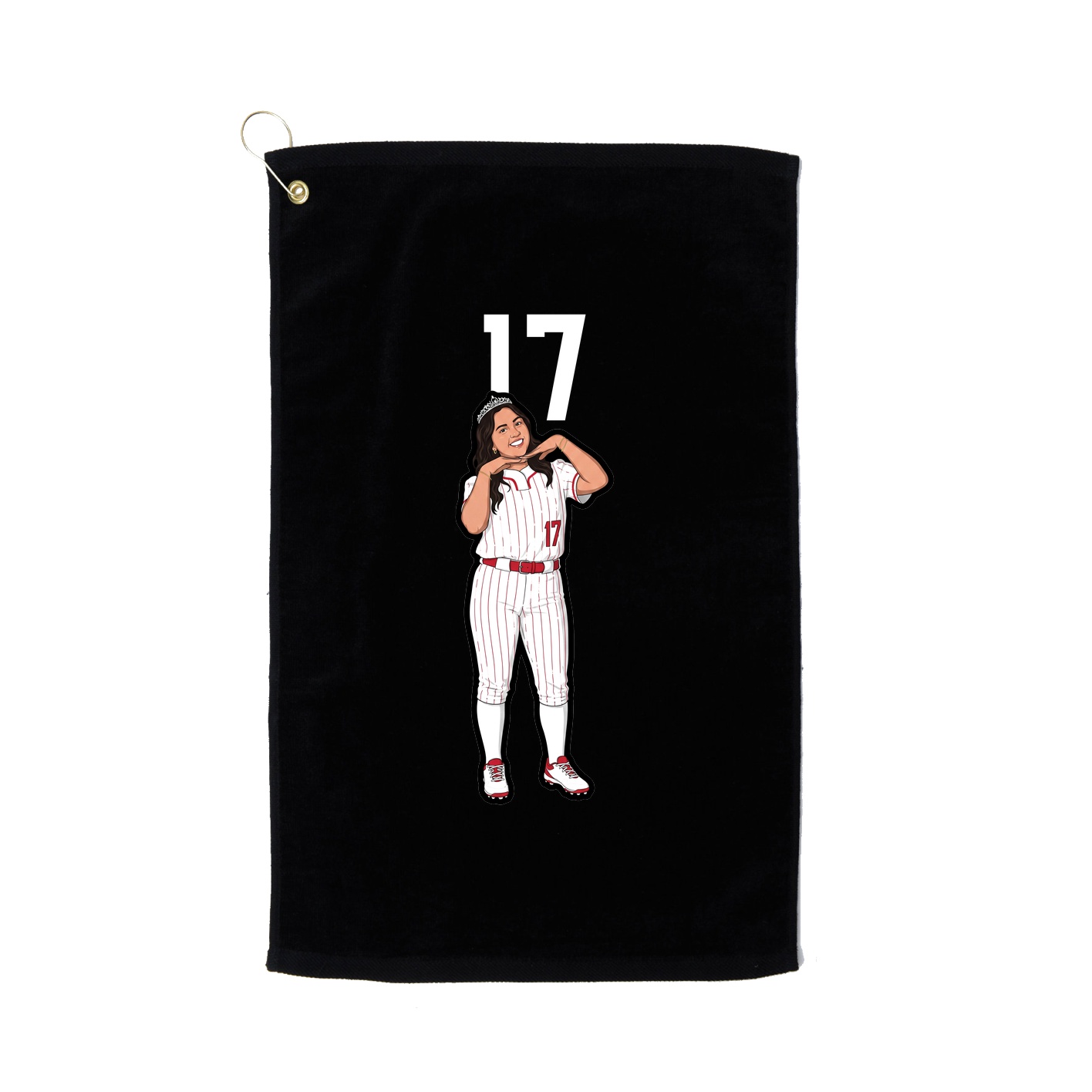 Golf Towel — Number Top in Black