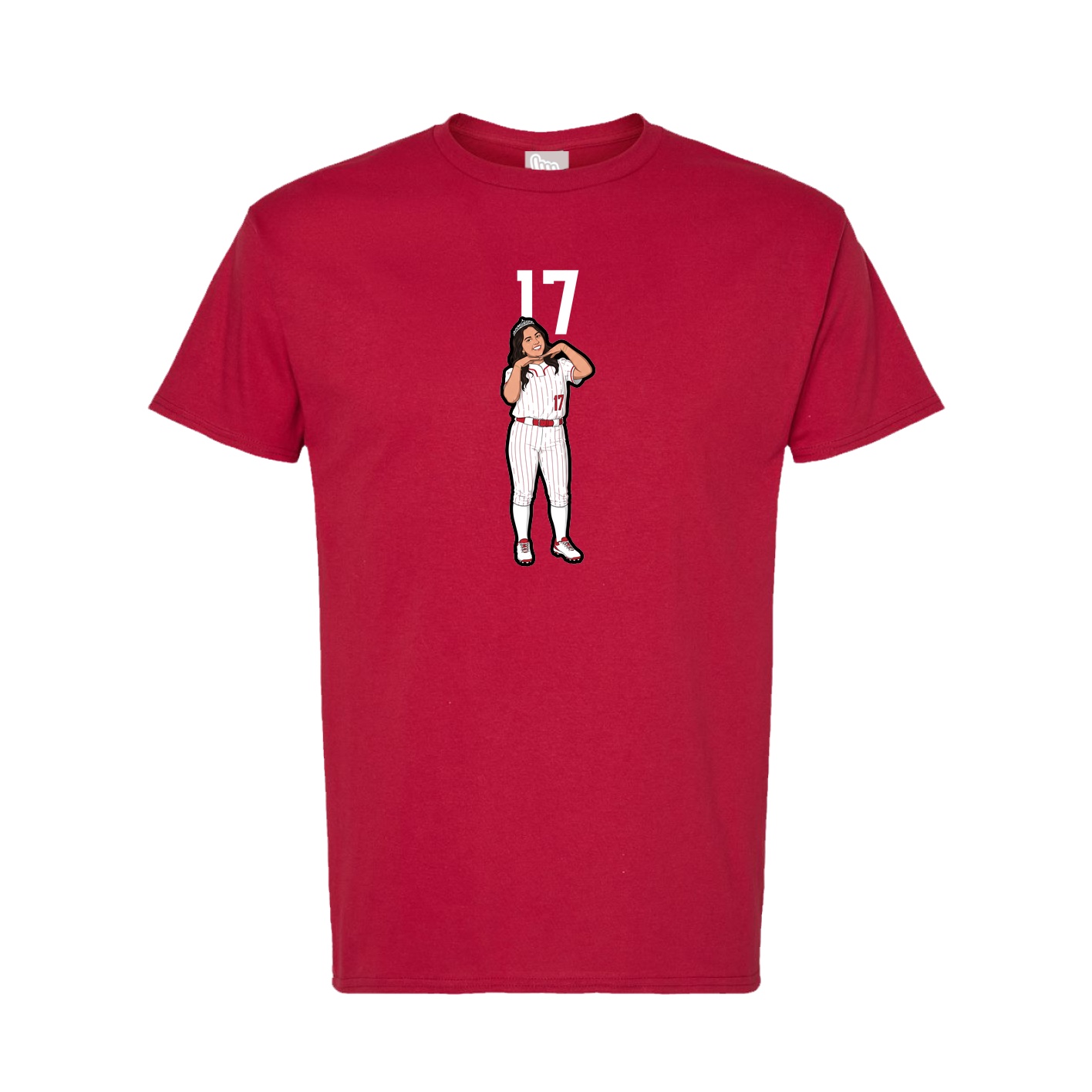 Tee — Number Top in Crimson