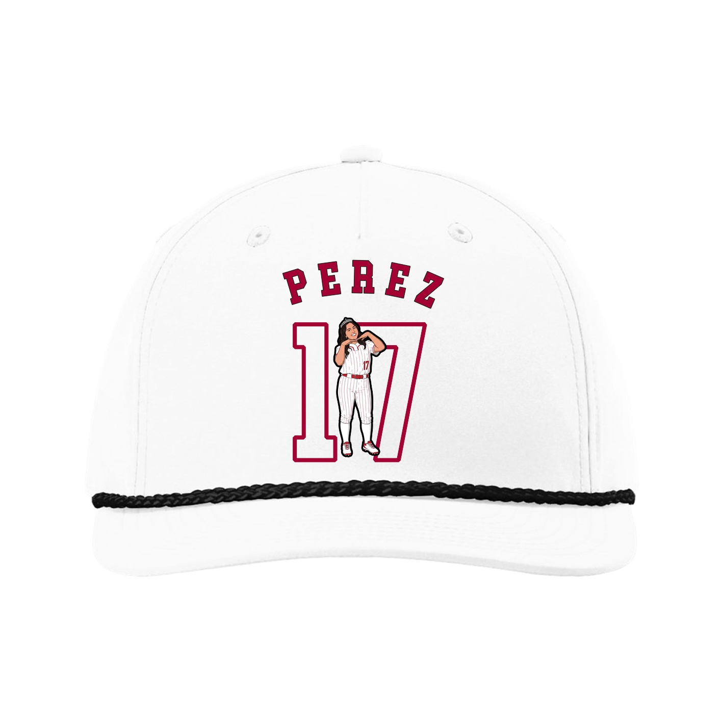 Five-Panel Classic Rope Cap — Shirsey Arch in White
