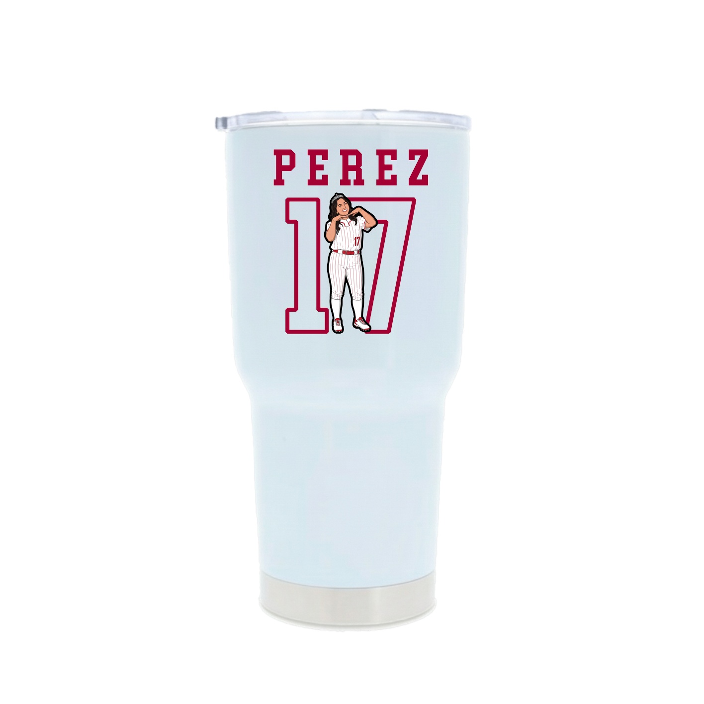 30oz Stainless Steel Tumbler — Shirsey in White