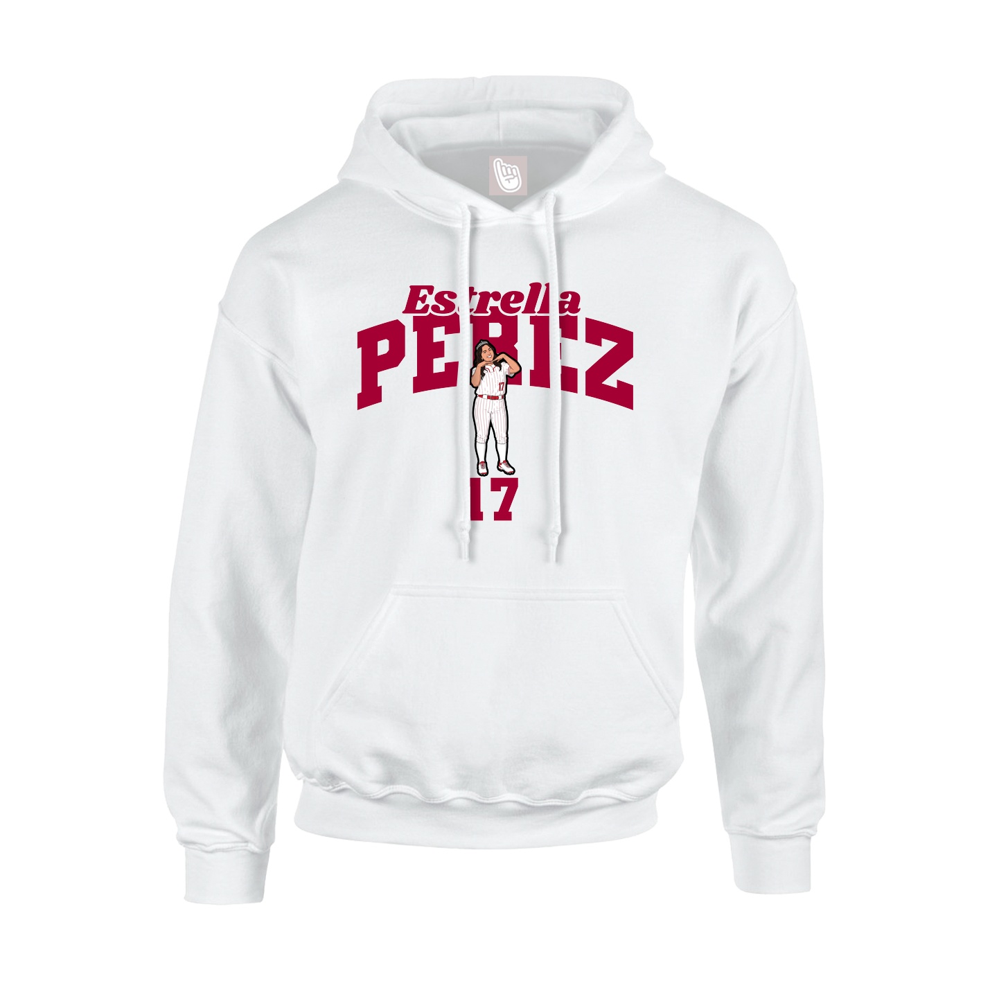 Hoodie — Signature Arch in White