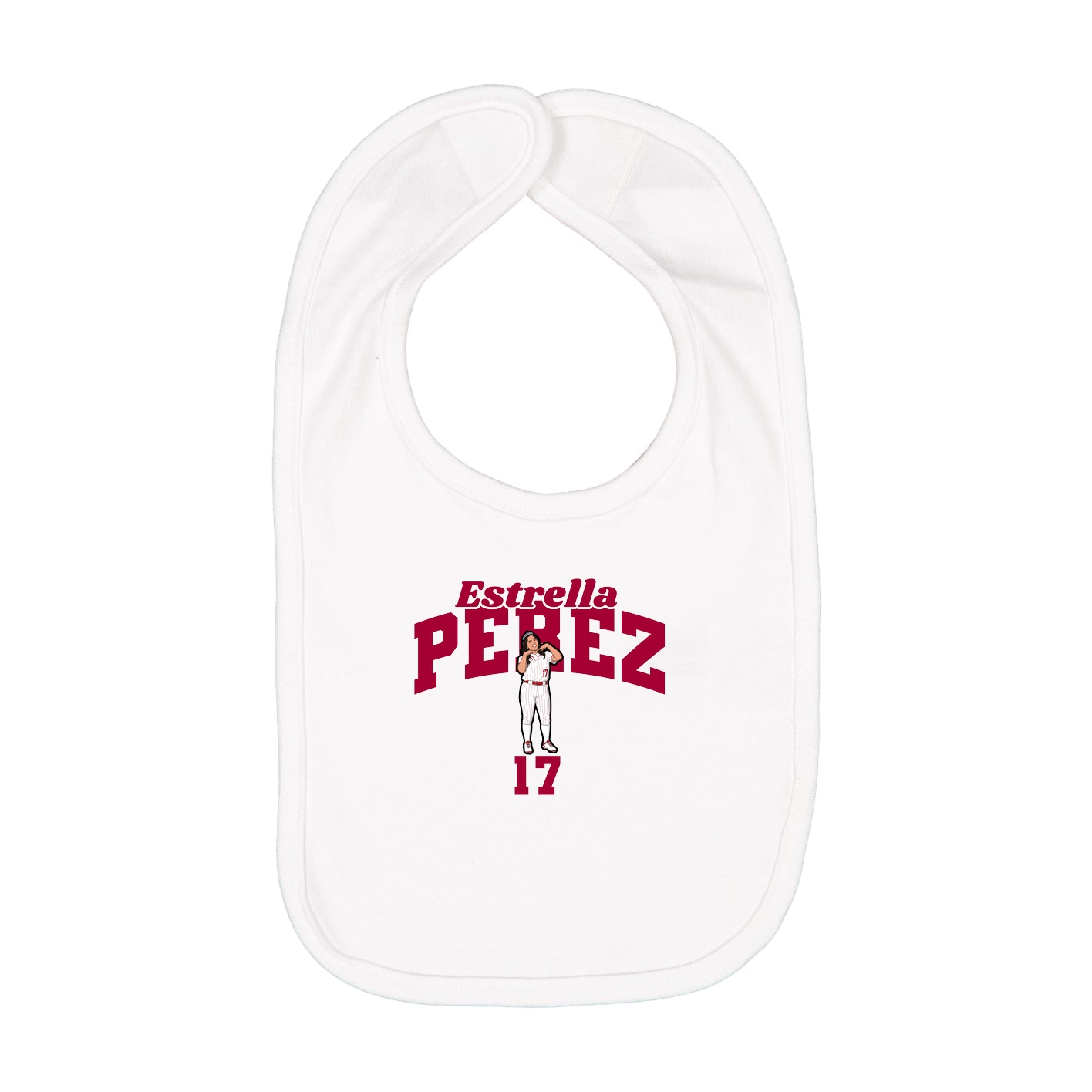Infant Bib — Signature Arch in White