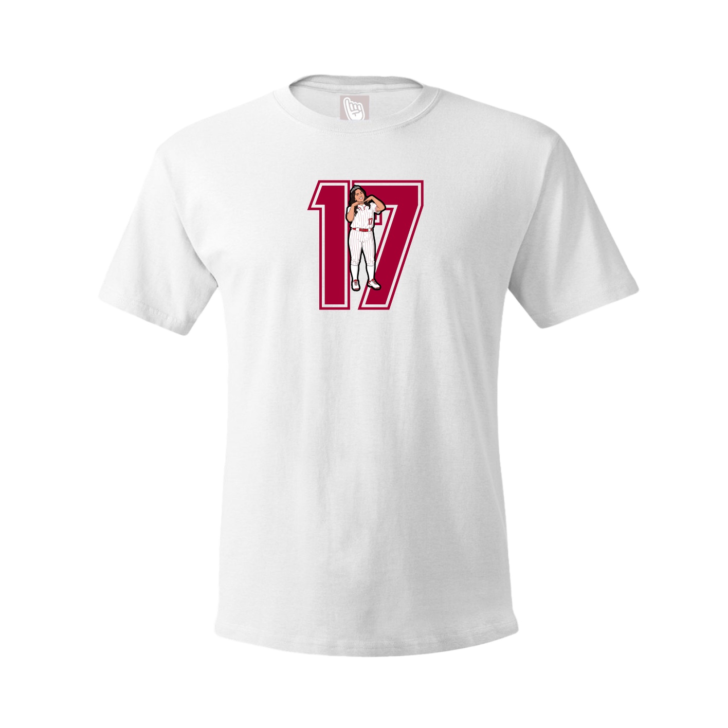 Youth Tee — Number in White