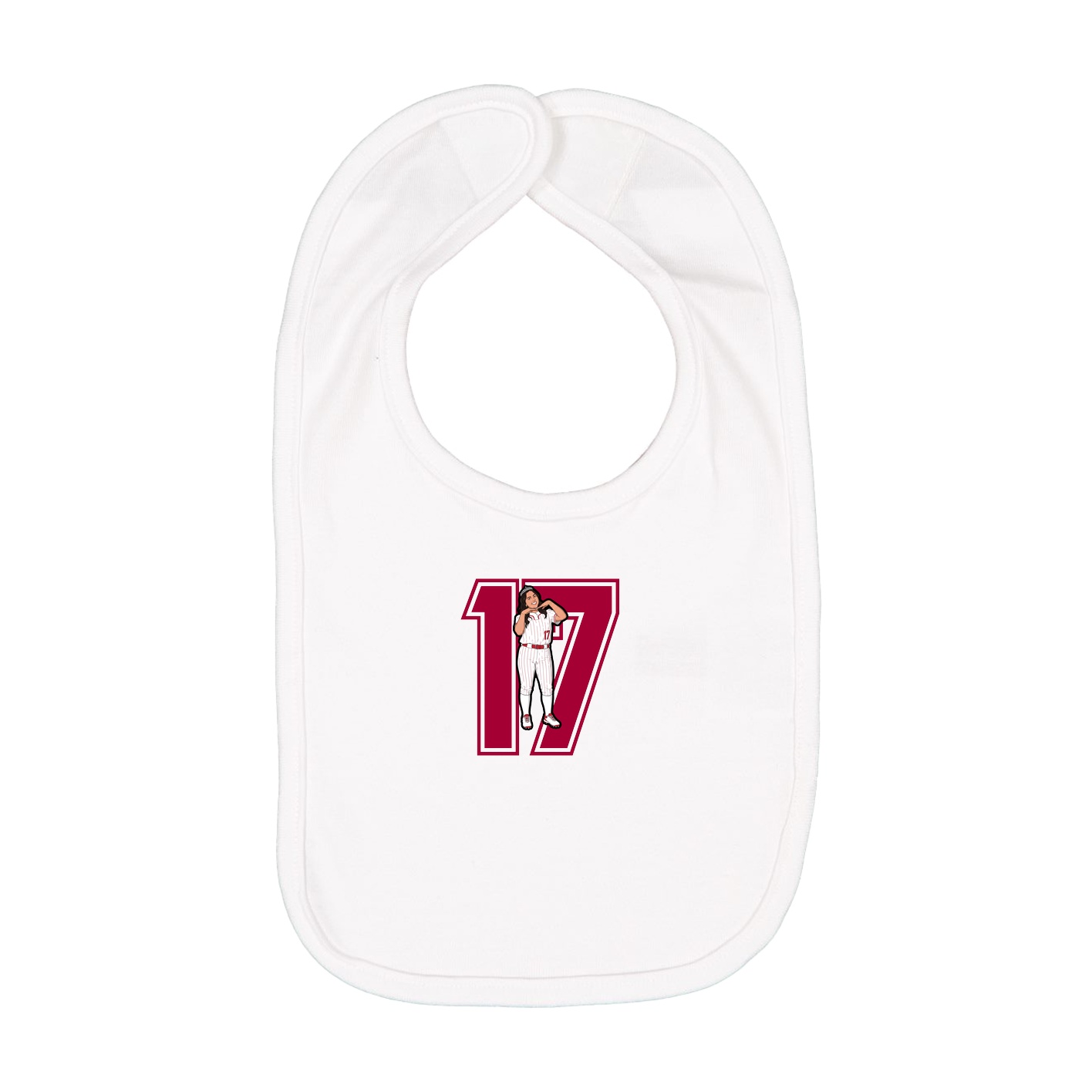 Infant Bib — Number in White