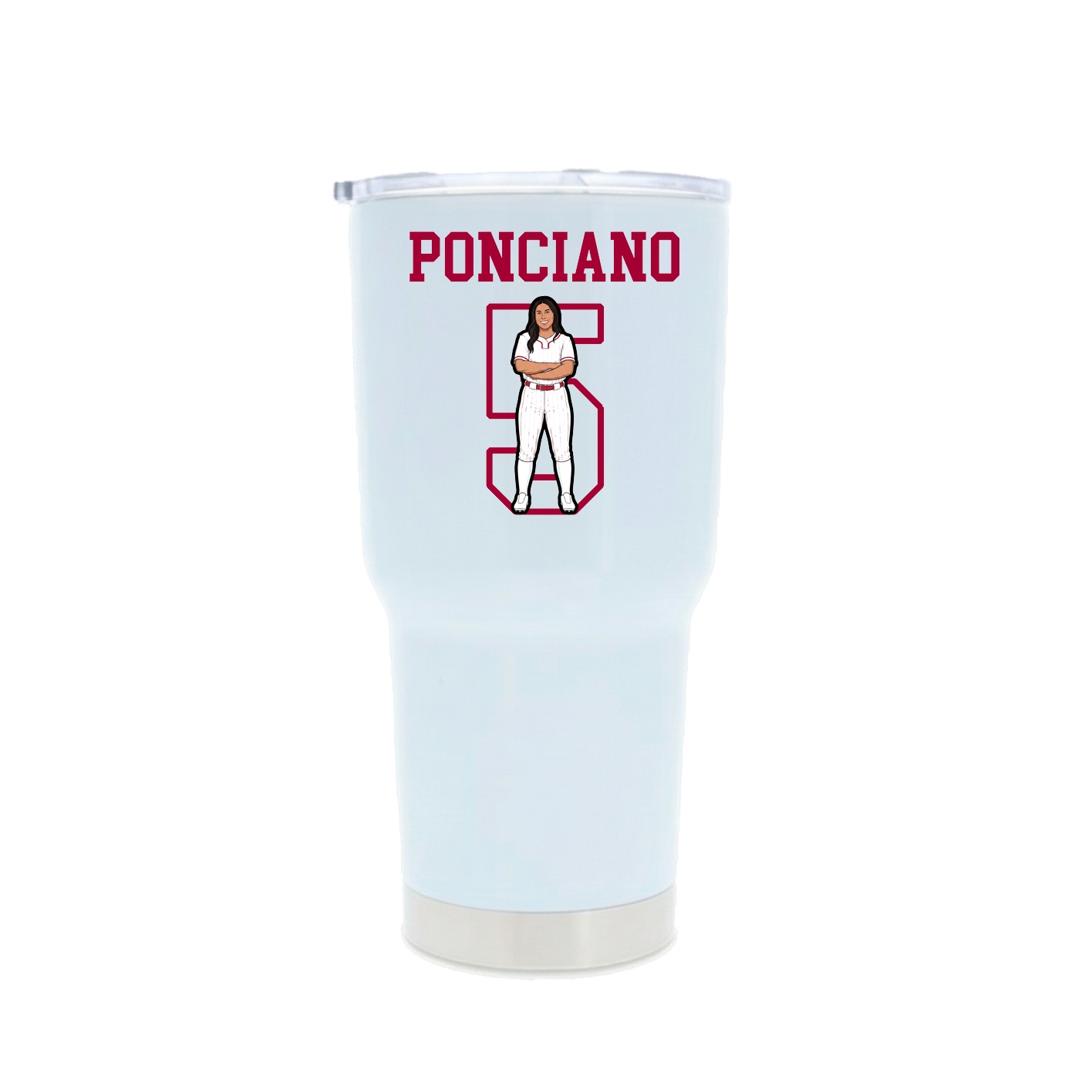 30oz Stainless Steel Tumbler — Shirsey in White