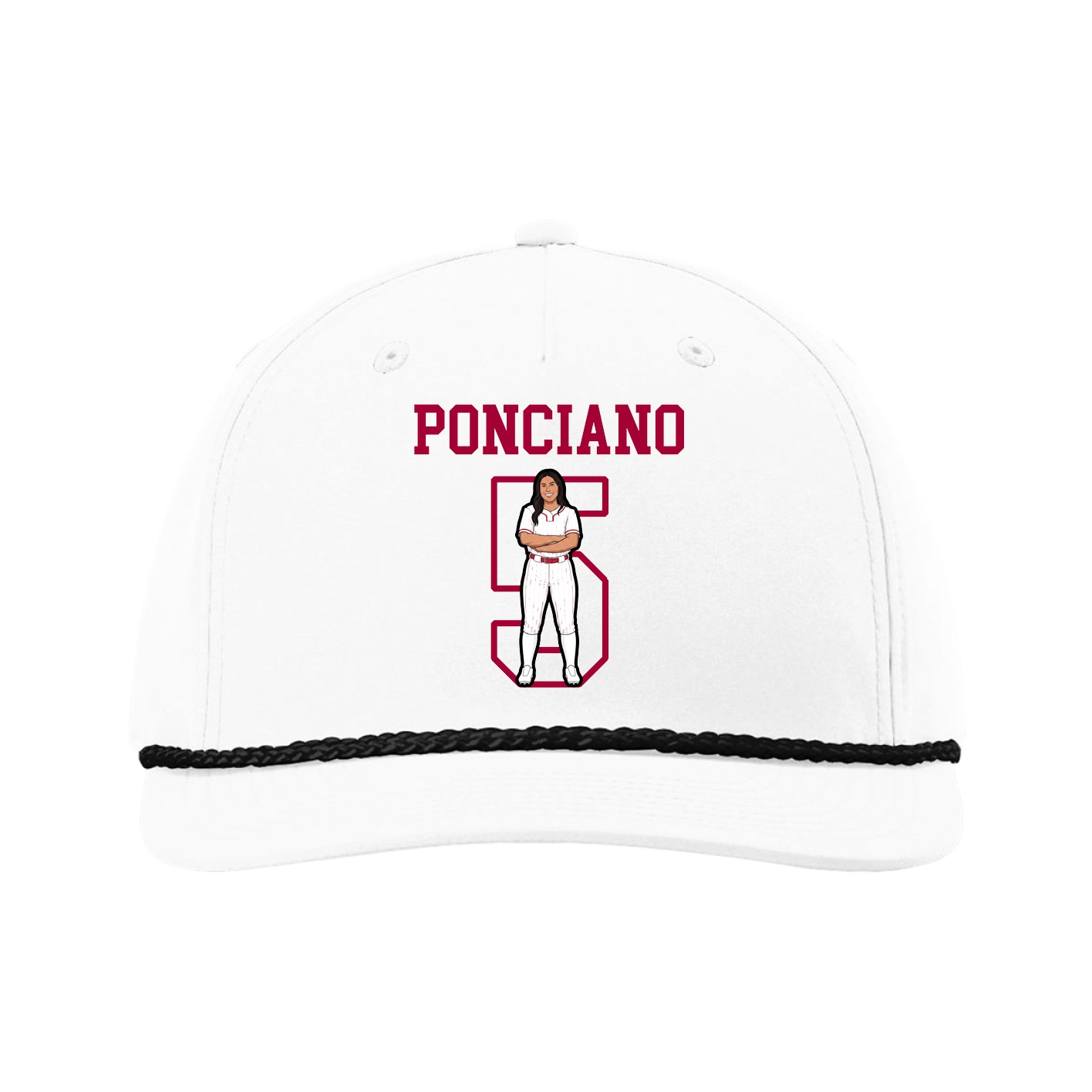 Five-Panel Classic Rope Cap — Shirsey in White