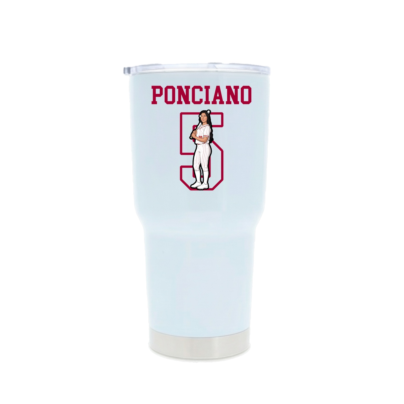 30oz Stainless Steel Tumbler — Shirsey in White
