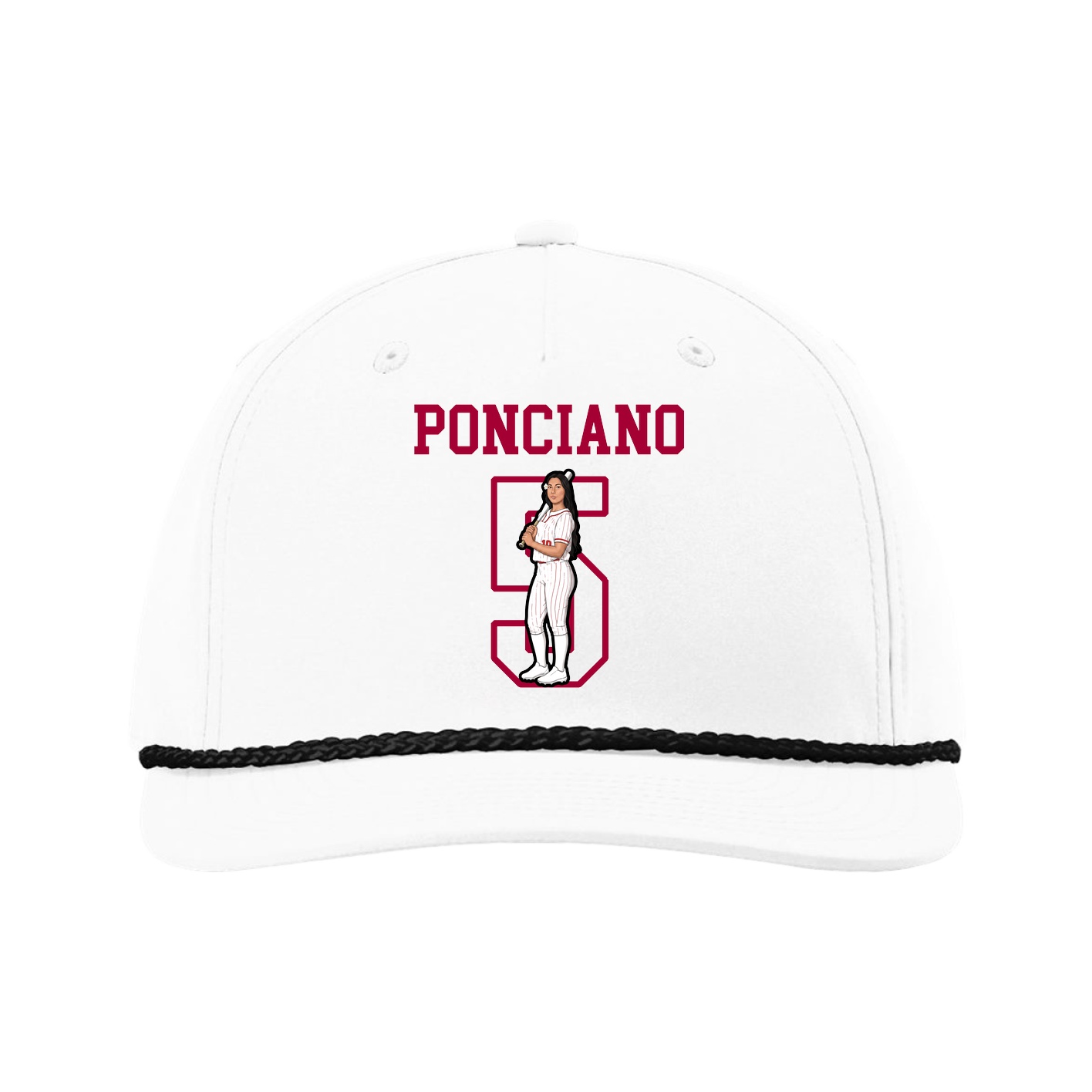 Five-Panel Classic Rope Cap — Shirsey in White