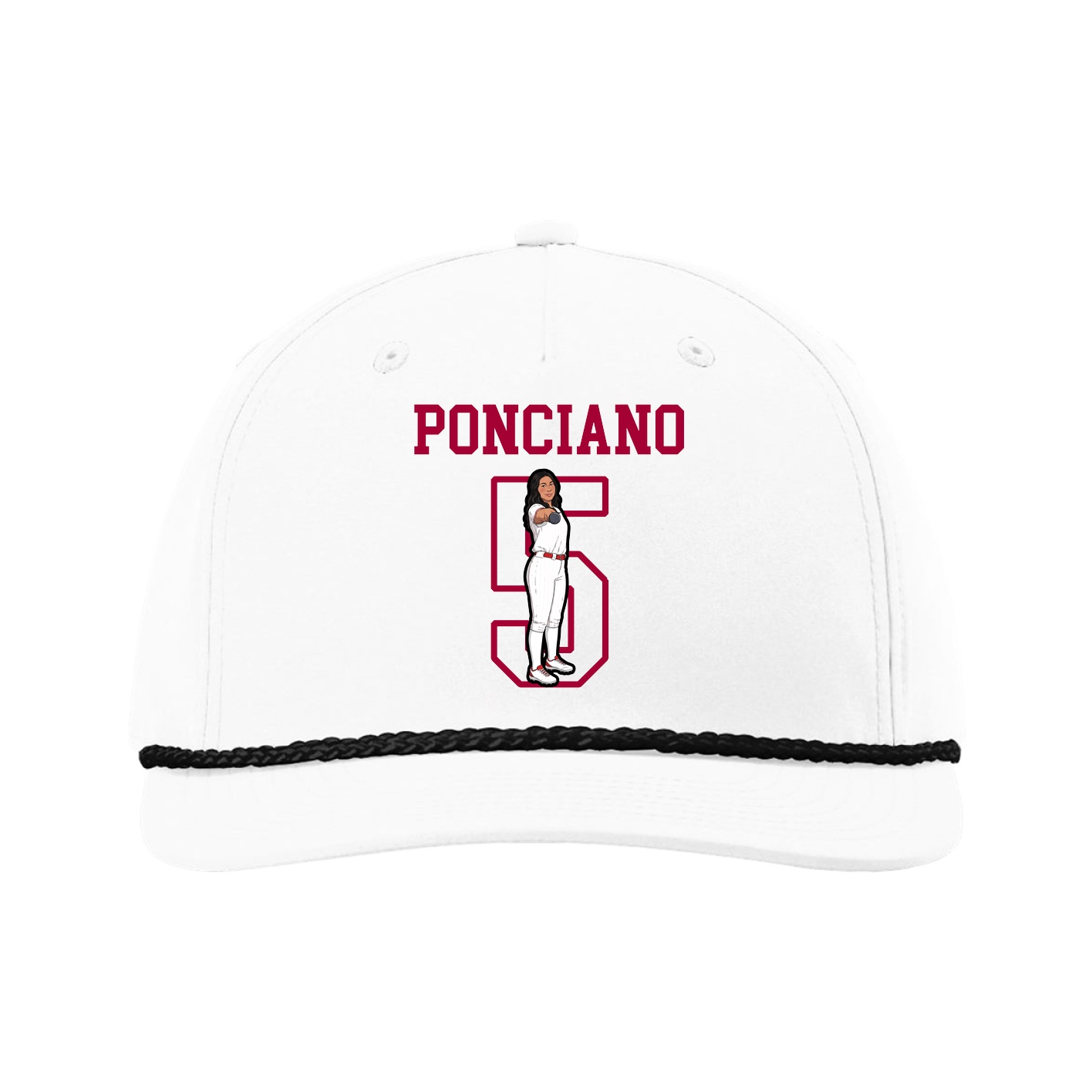 Five-Panel Classic Rope Cap — Shirsey in White