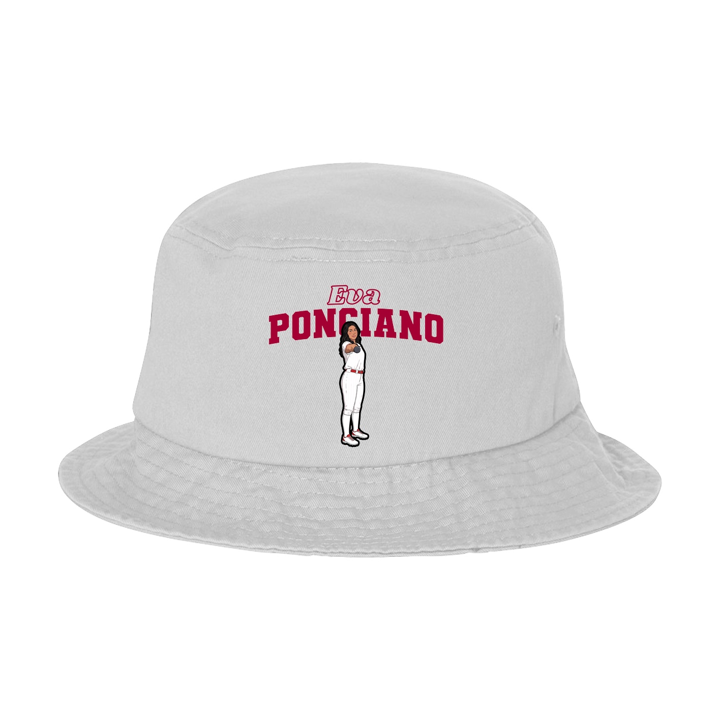 Bucket Cap — Name Arch in White