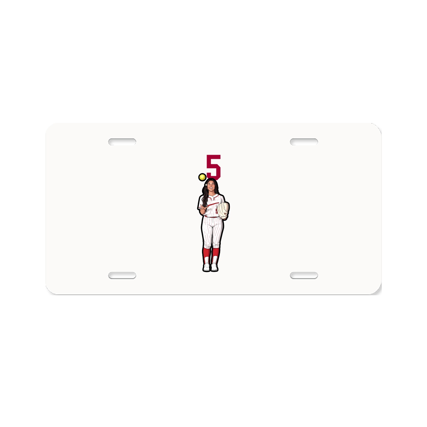 License Plate — Number Top in Classic