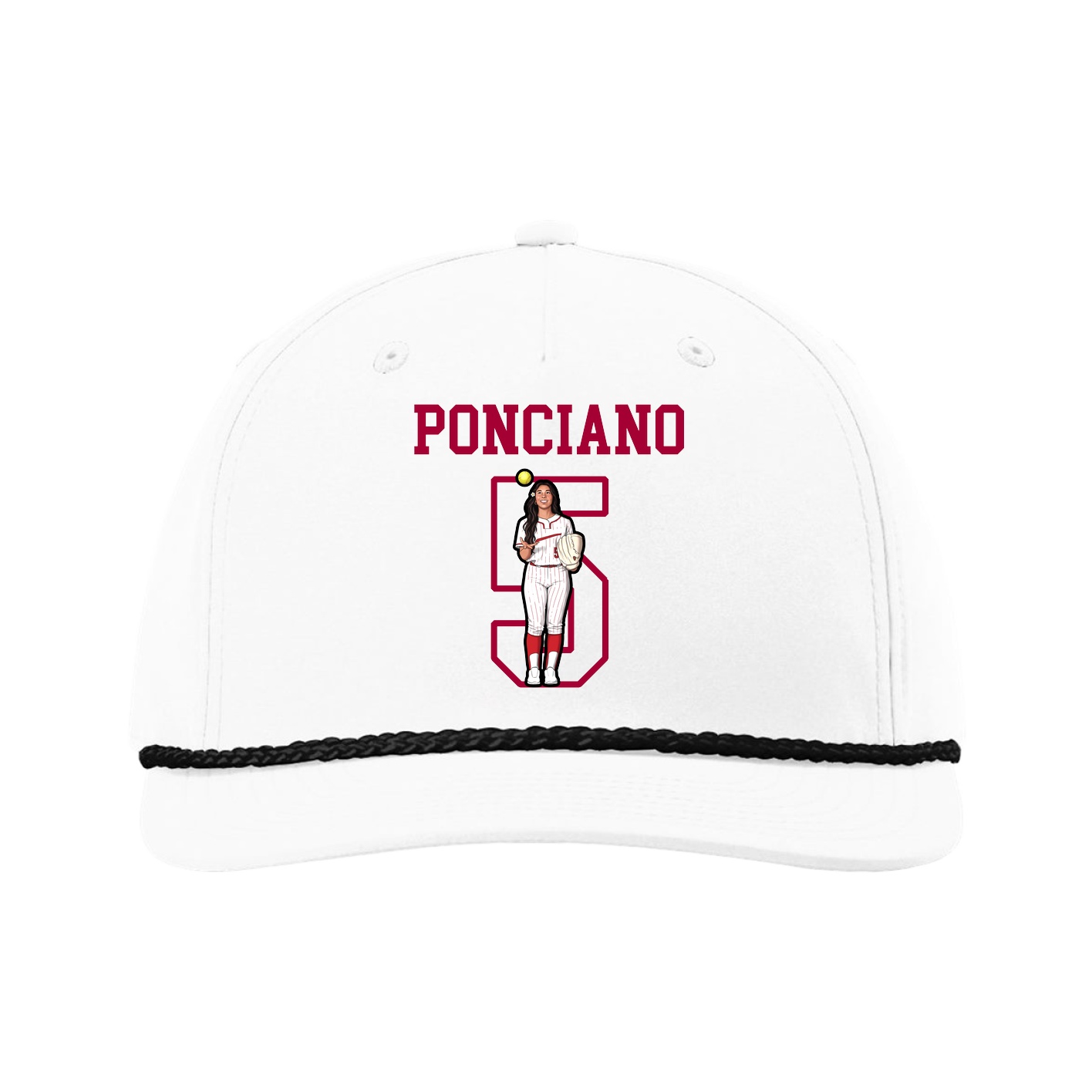 Five-Panel Classic Rope Cap — Shirsey in White