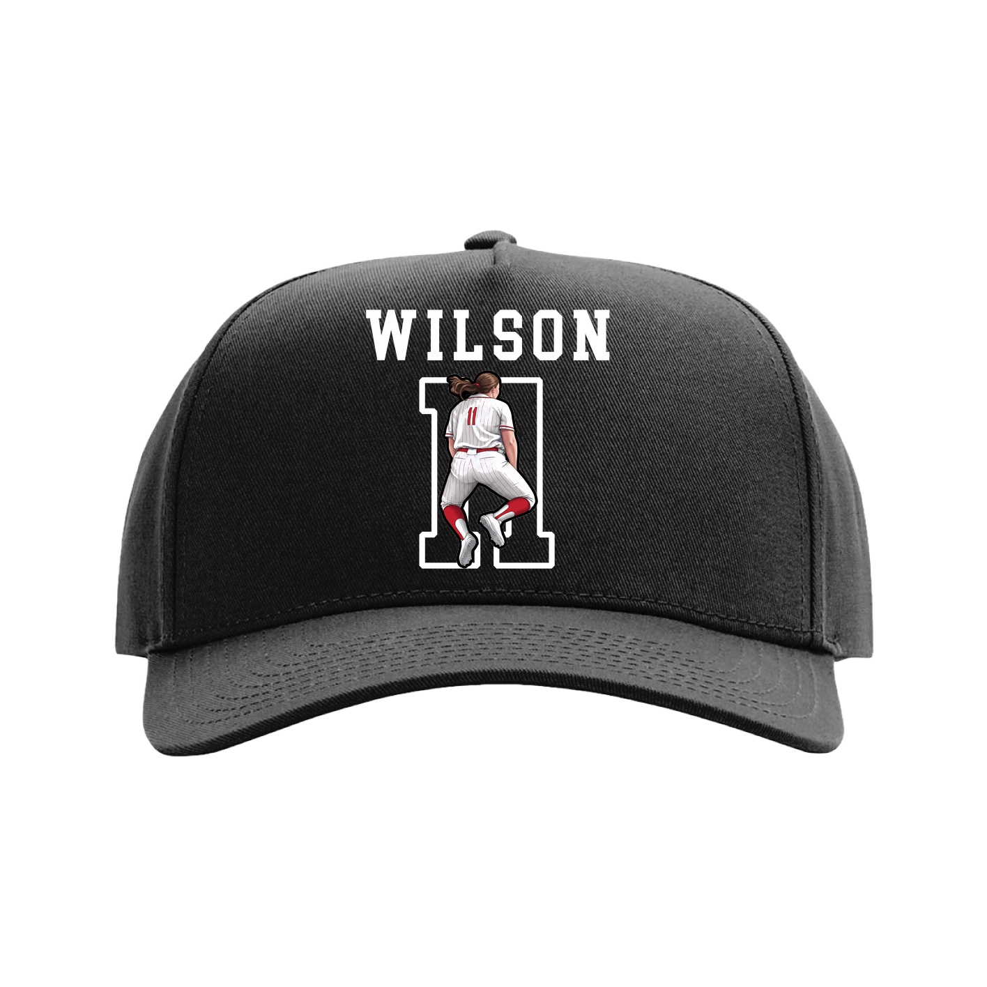 Full Fabric Five-Panel Champ Cap — Shirsey in Black