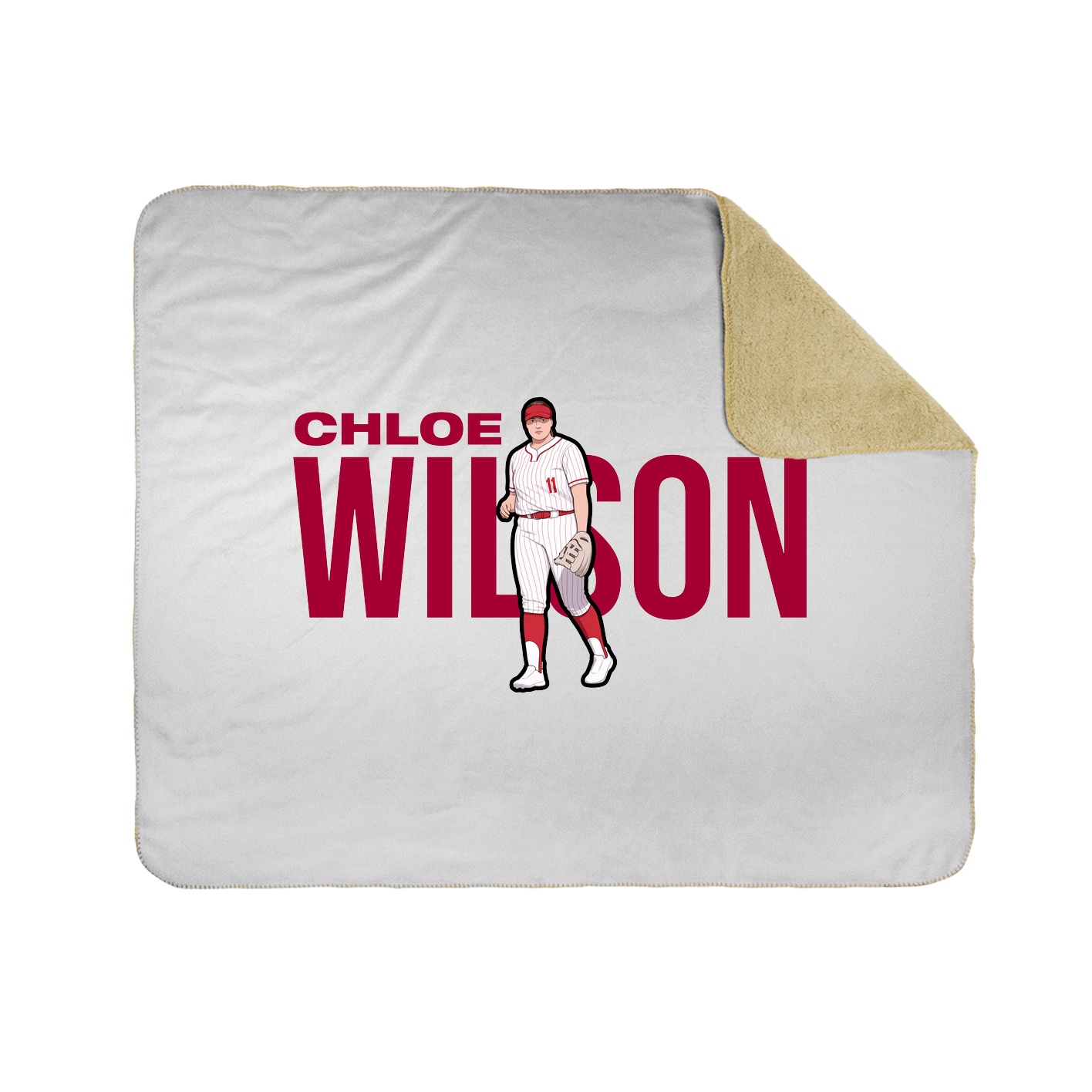 Throw Blanket — Player Name in White