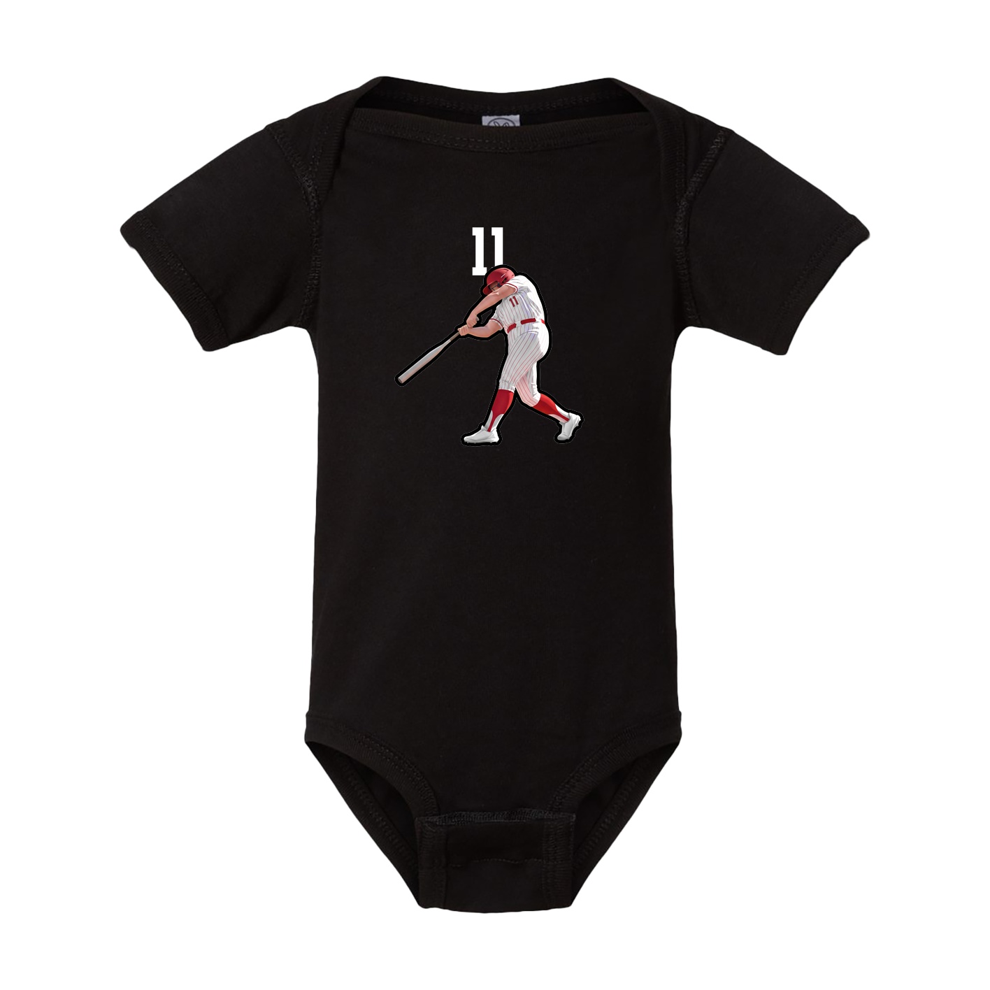 Baby Onesie — Number Top in Black