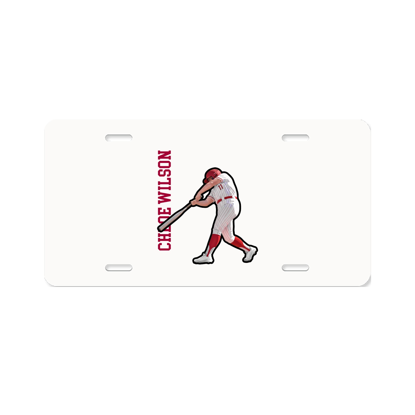 License Plate — Name Vertical in Classic