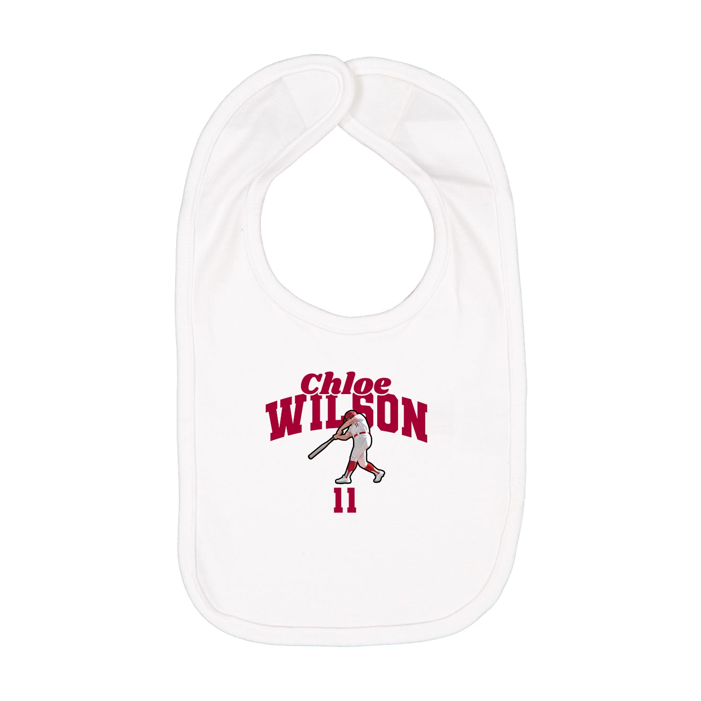 Infant Bib — Signature Arch in White