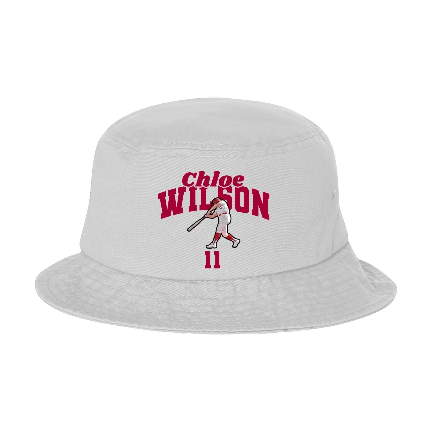 Bucket Cap — Signature Arch in White