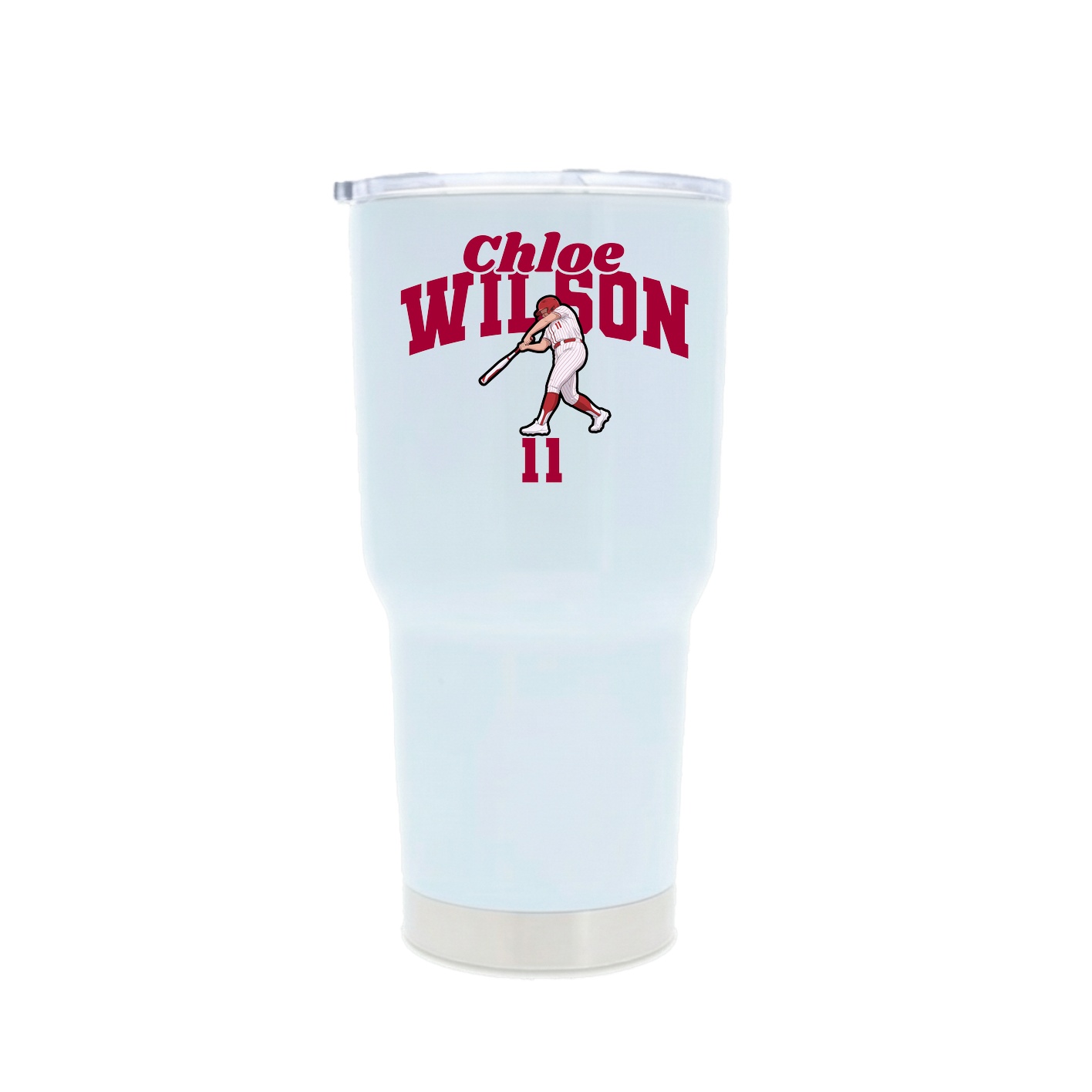 30oz Stainless Steel Tumbler — Signature Arch in White
