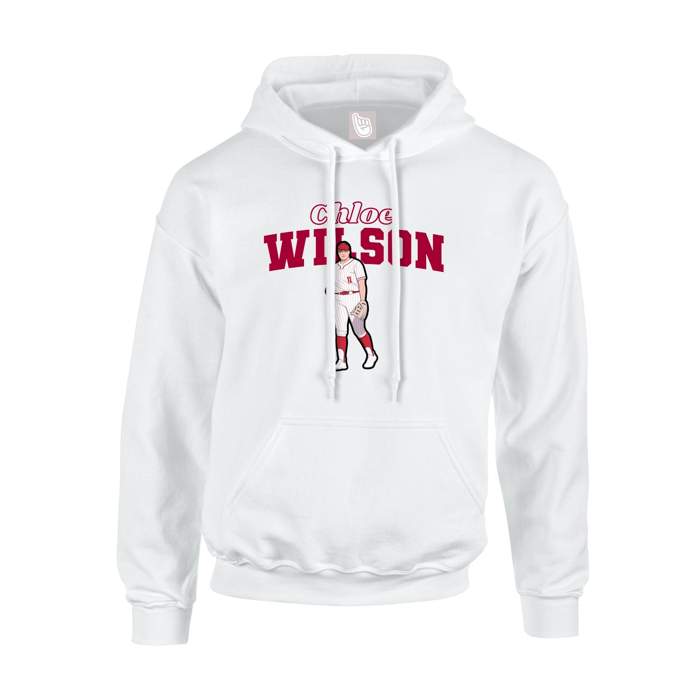 Hoodie — Name Arch in White