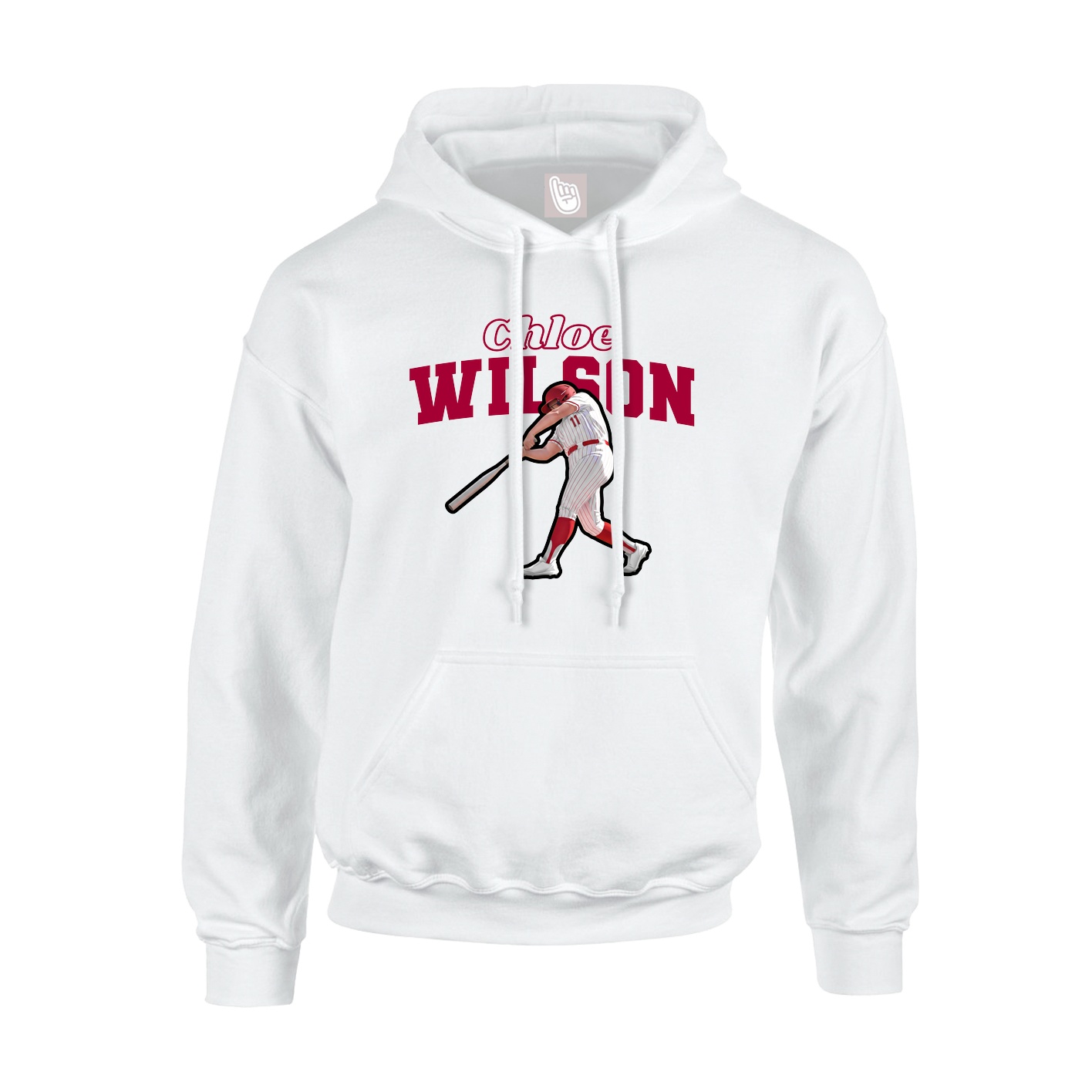 Hoodie — Name Arch in White