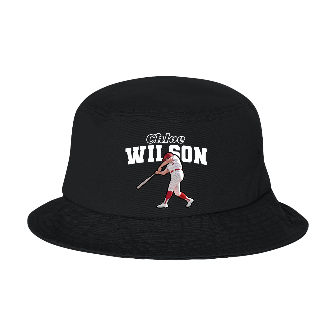 Bucket Cap — Name Arch in Black