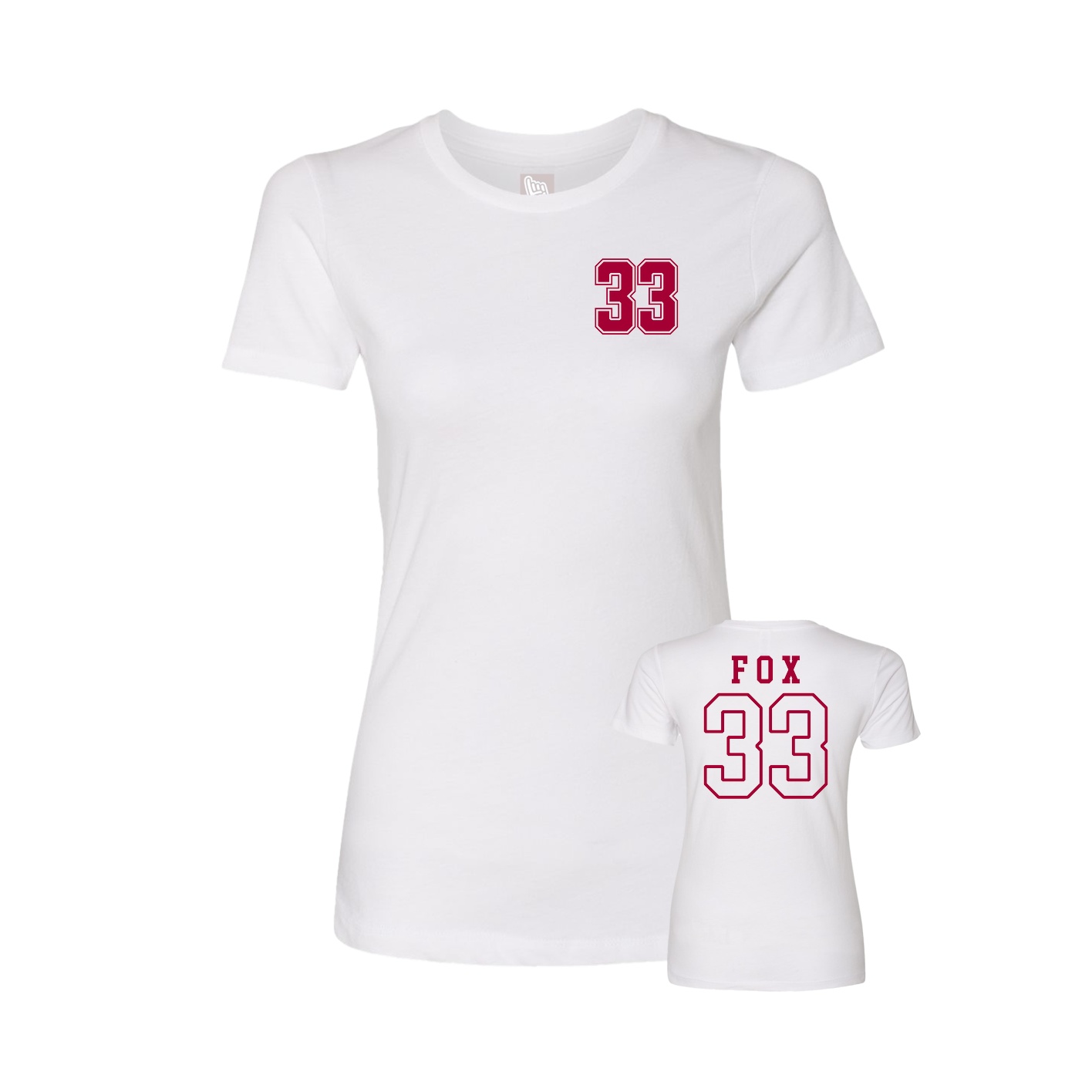 Womens Tee — Chest Back in White