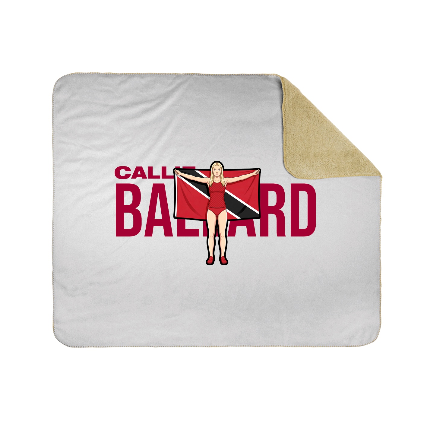Throw Blanket — Player Name in White