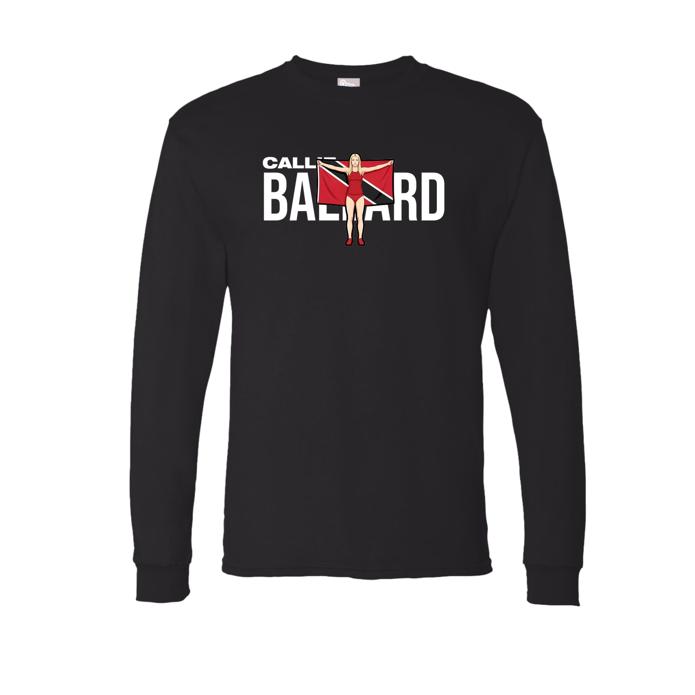 Long Sleeve Tee — Player Name in Black
