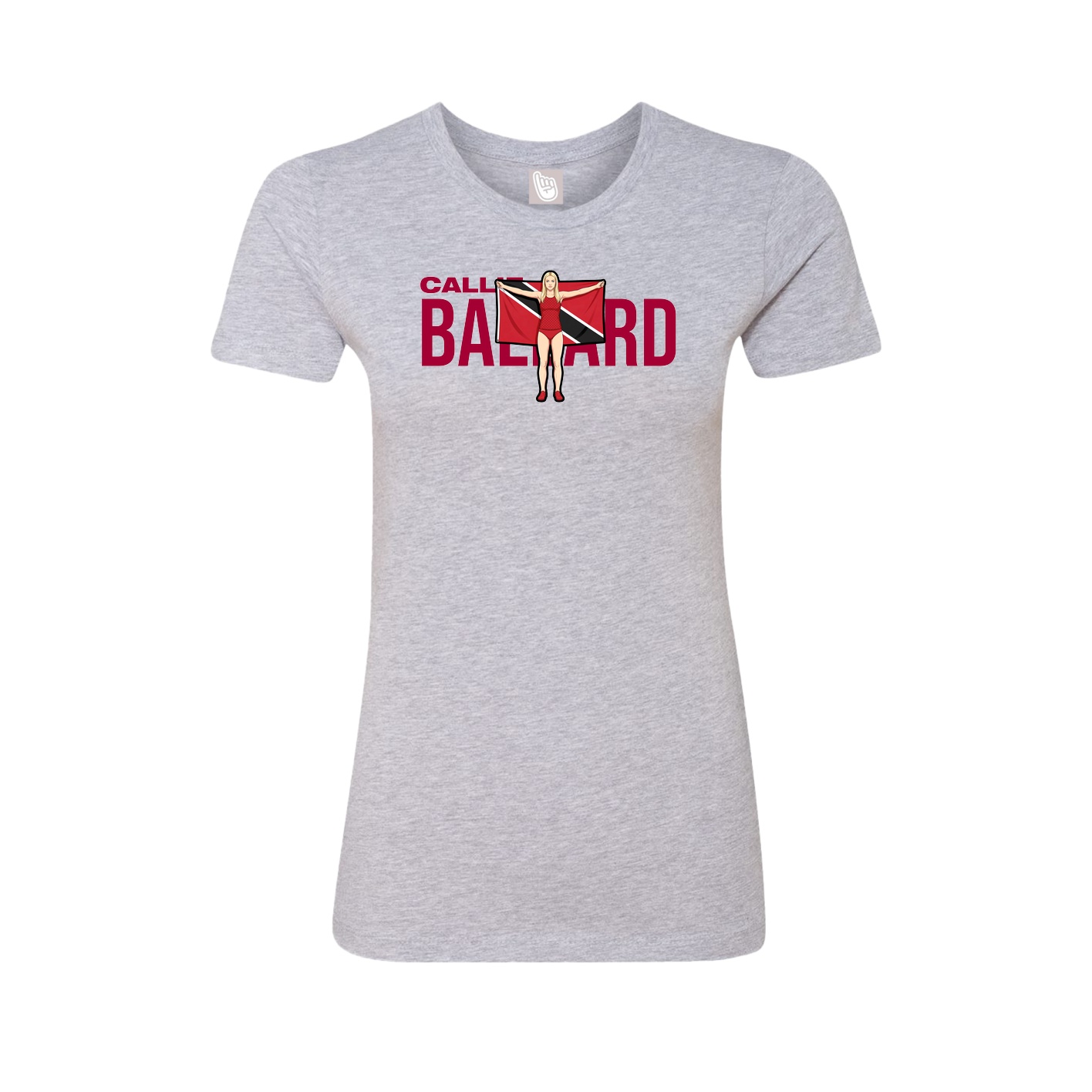 Fitted Women's Tee — Player Name in Grey