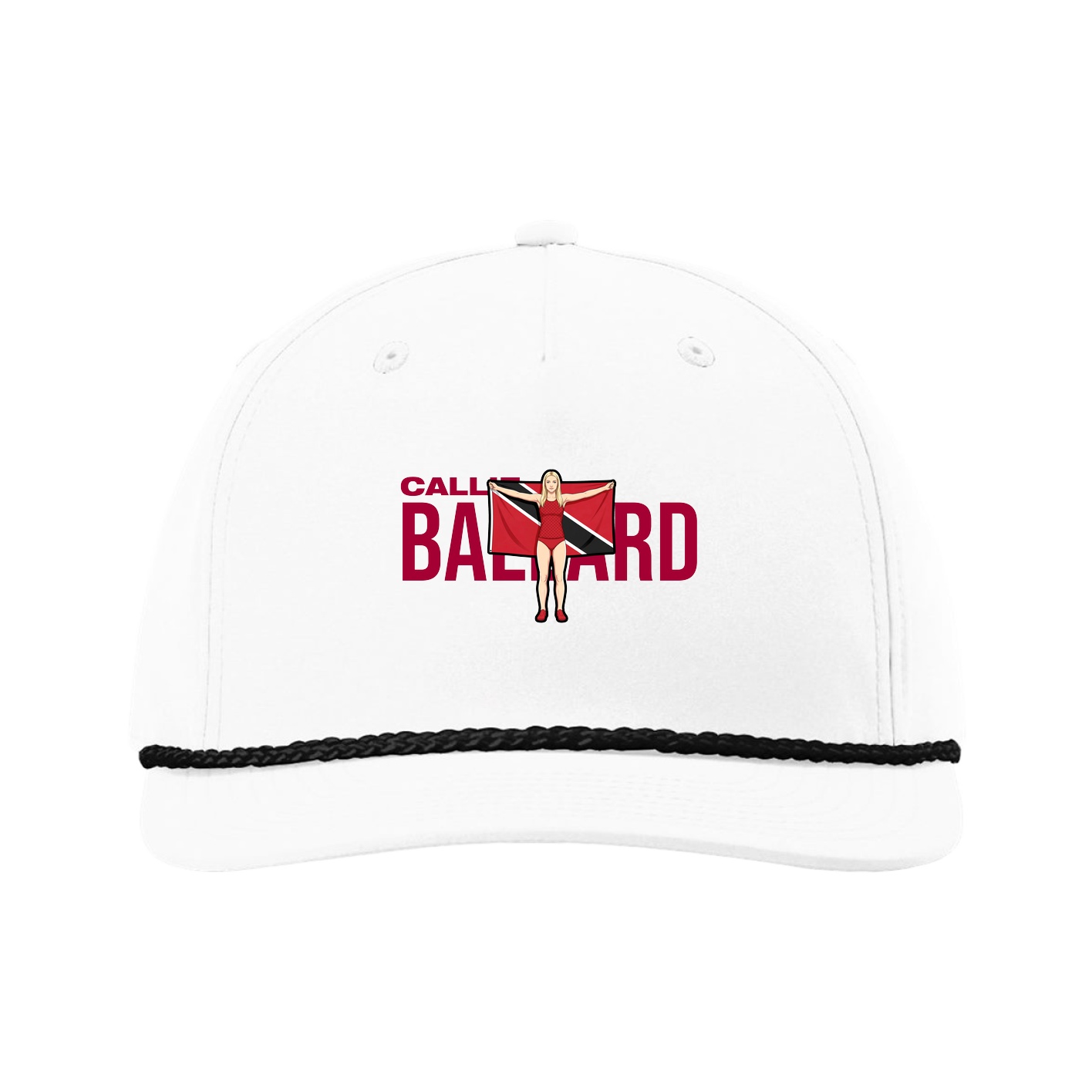Five-Panel Classic Rope Cap — Player Name in White