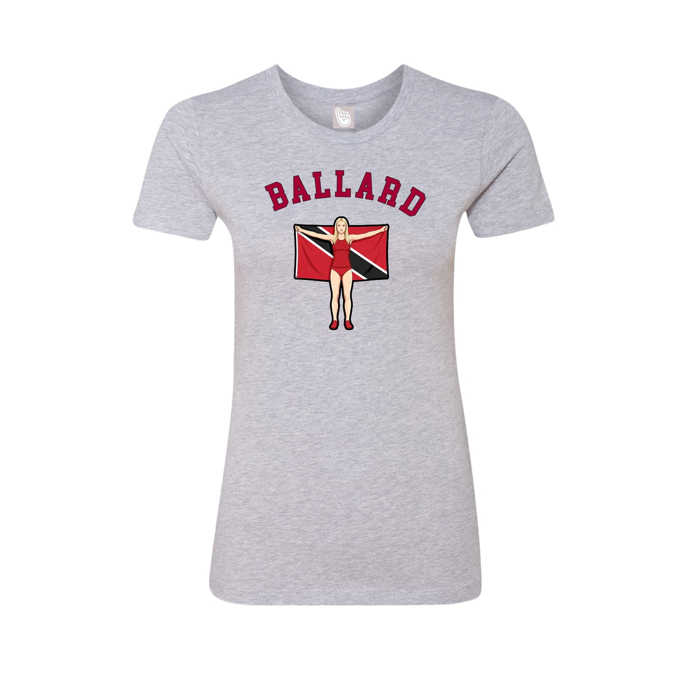 Fitted Women's Tee — Shirsey Arch in Grey