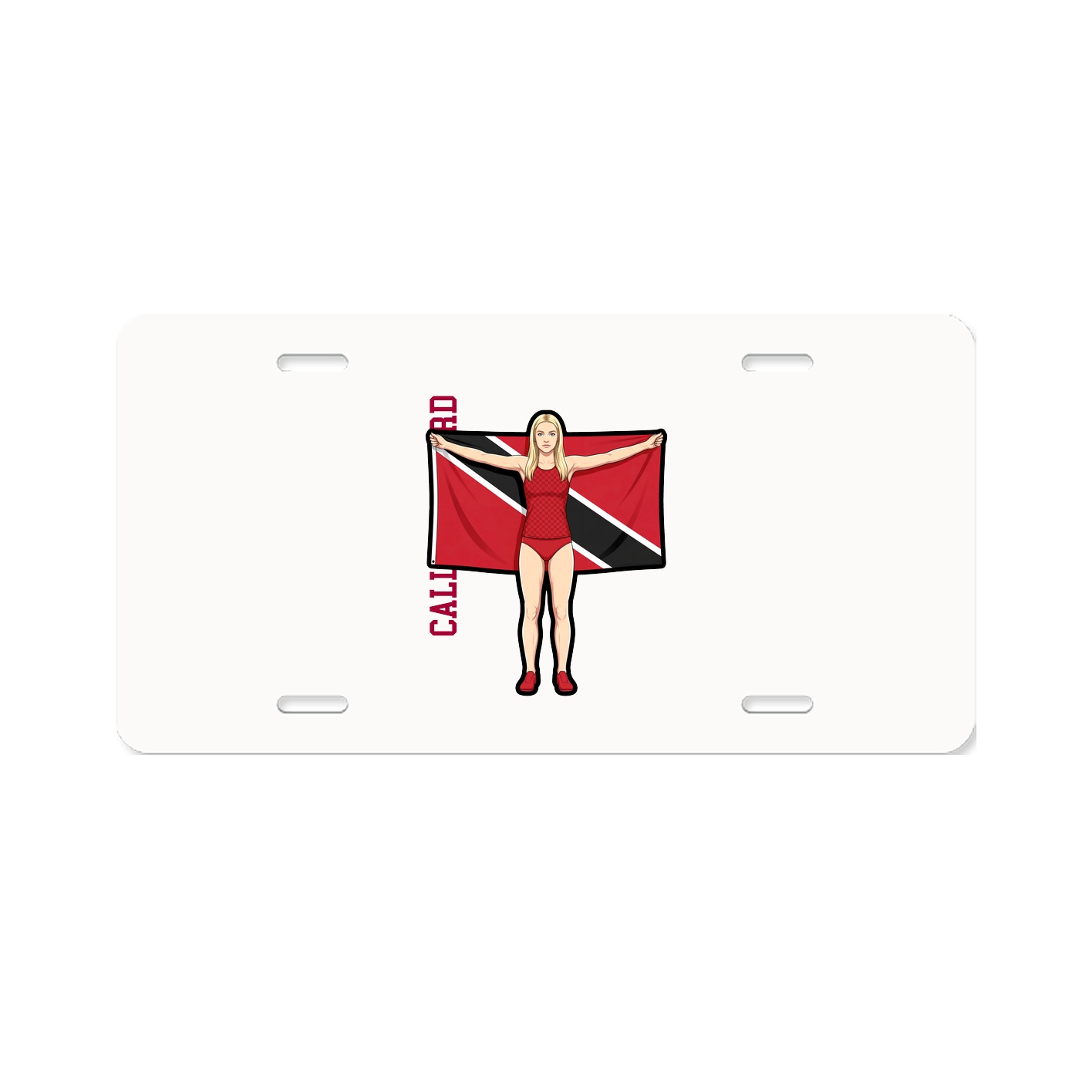 License Plate — Name Vertical in Classic