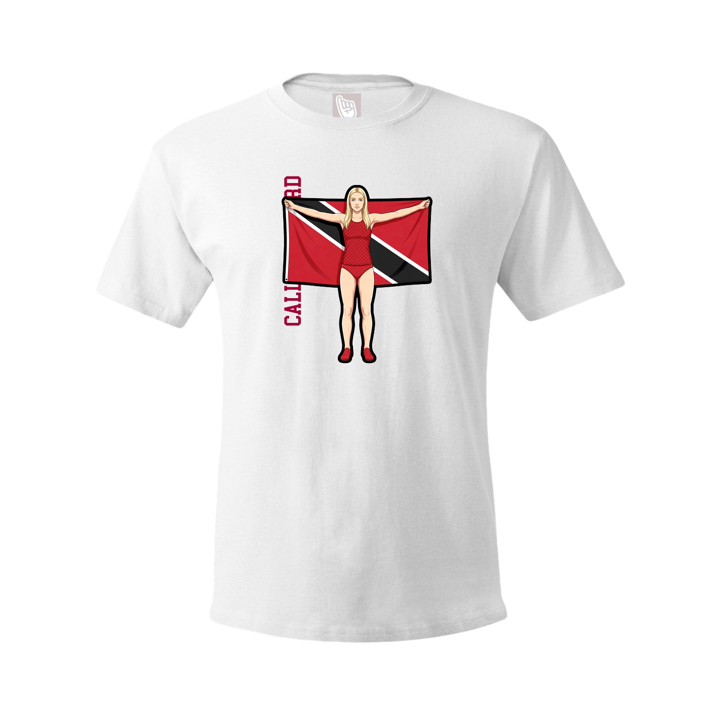 Youth Tee — Name Vertical in White