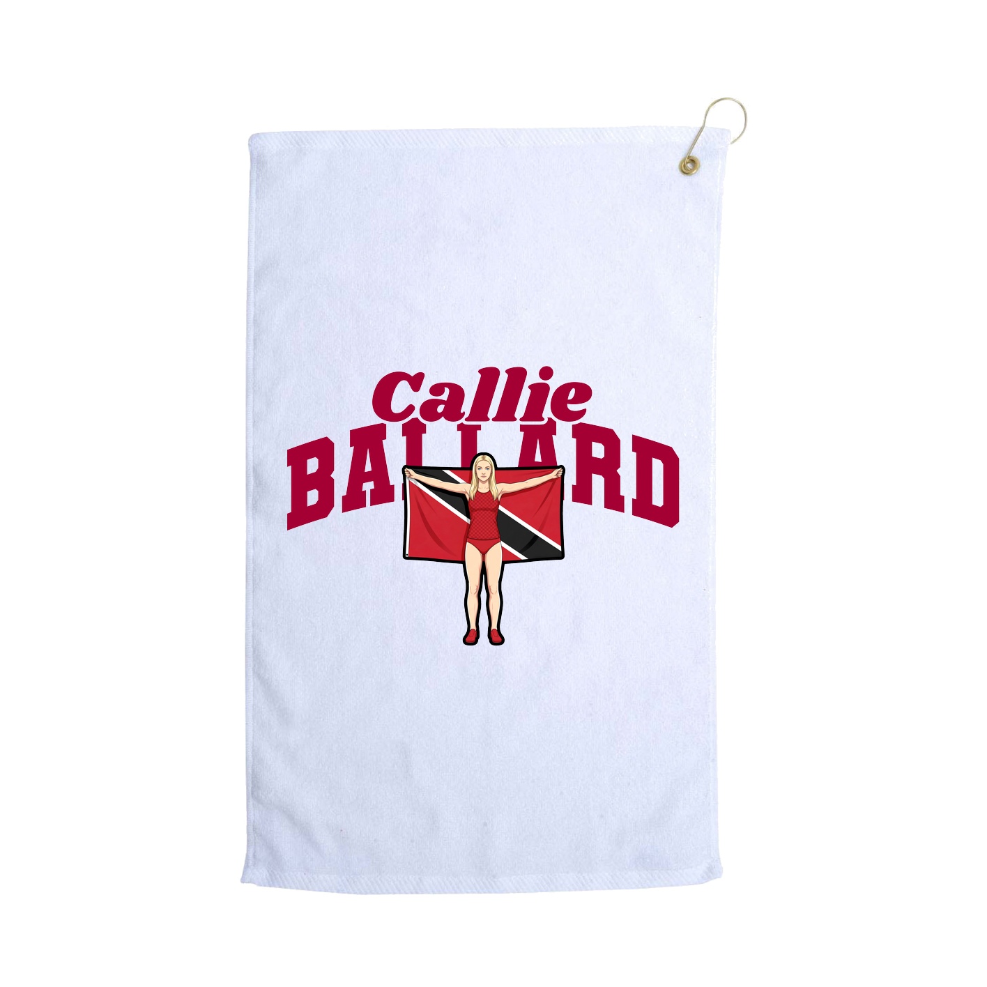 Golf Towel — Signature Arch in White