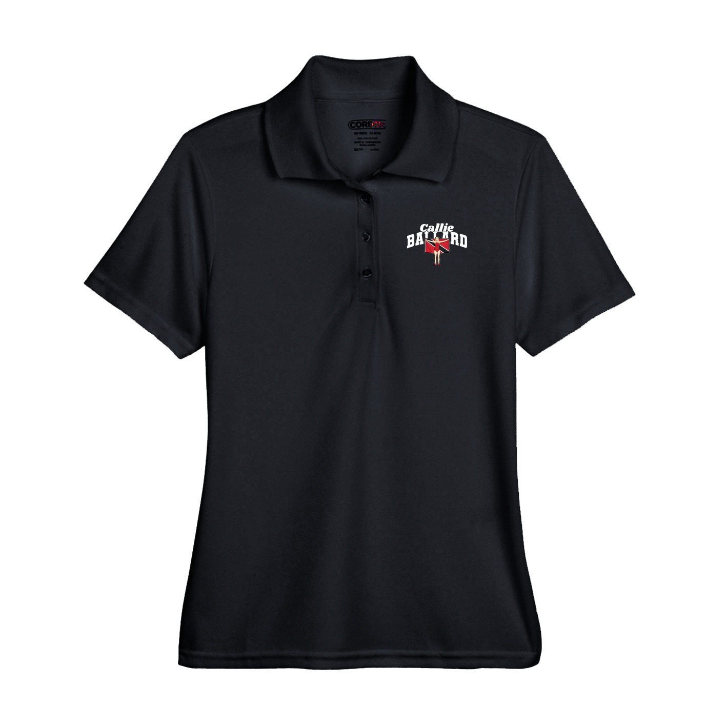 Performance Polo — Signature Arch in Black