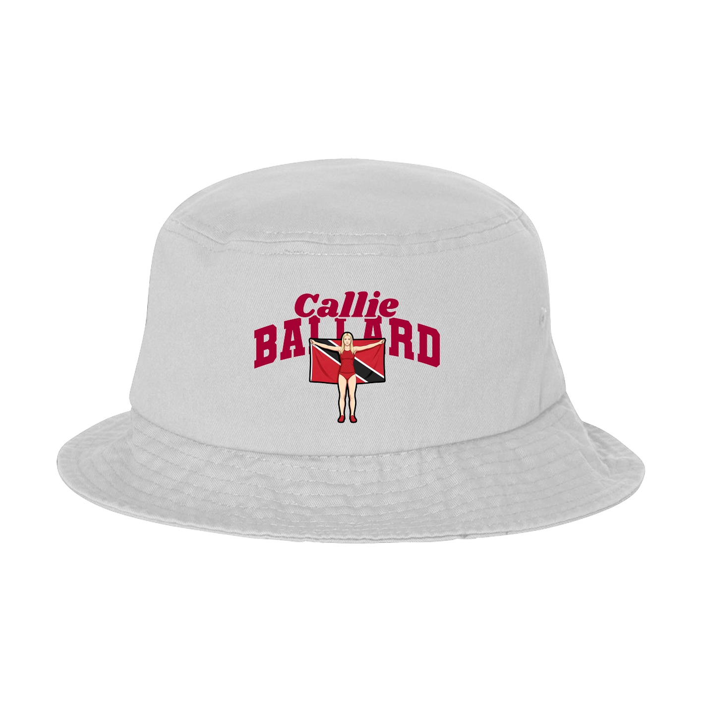 Bucket Cap — Signature Arch in White