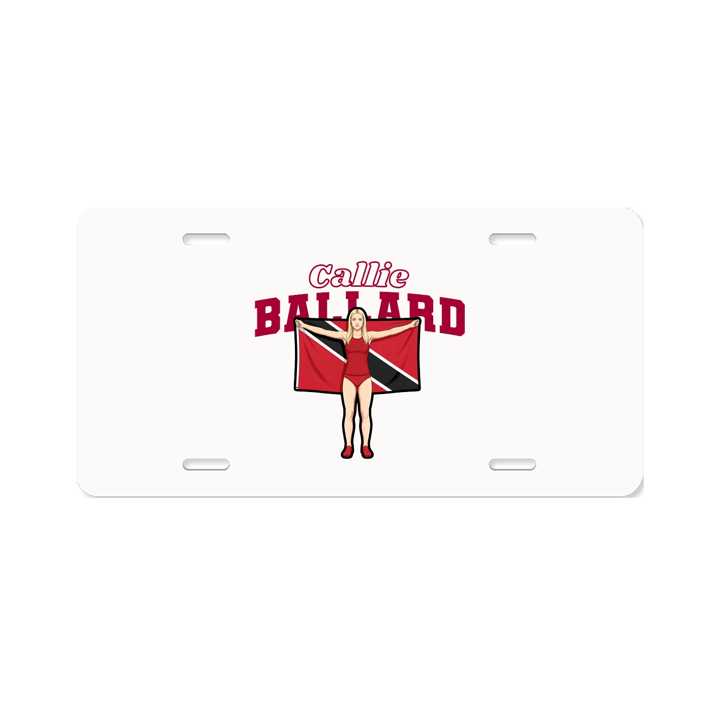 License Plate — Name Arch in Classic