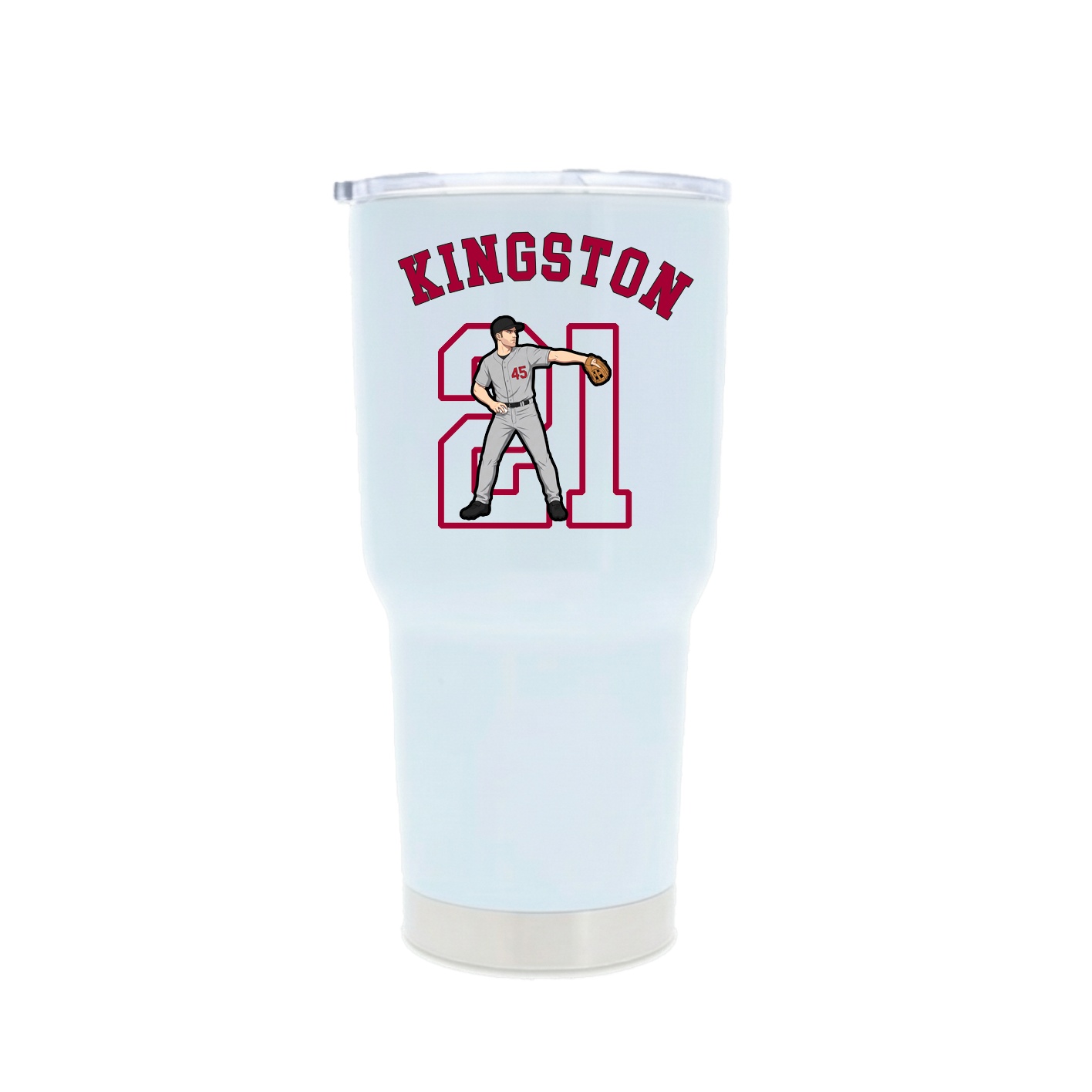 30oz Stainless Steel Tumbler — Shirsey Arch in White