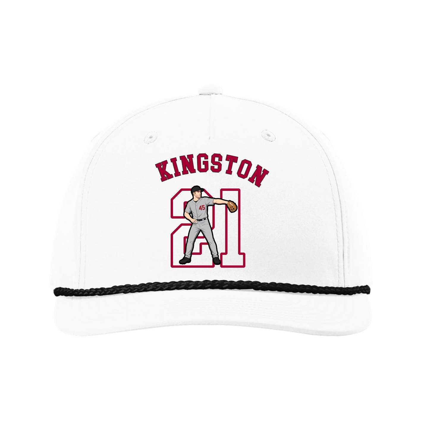 Five-Panel Classic Rope Cap — Shirsey Arch in White