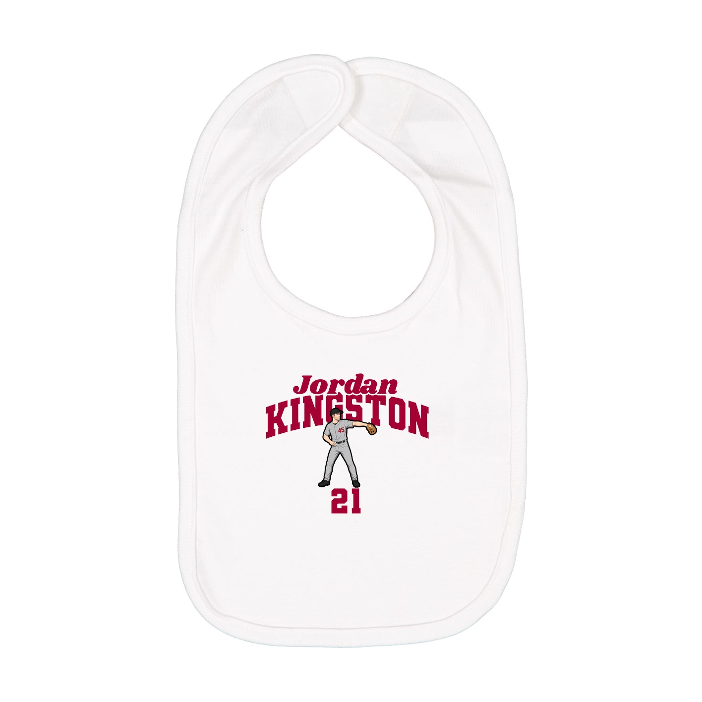 Infant Bib — Signature Arch in White