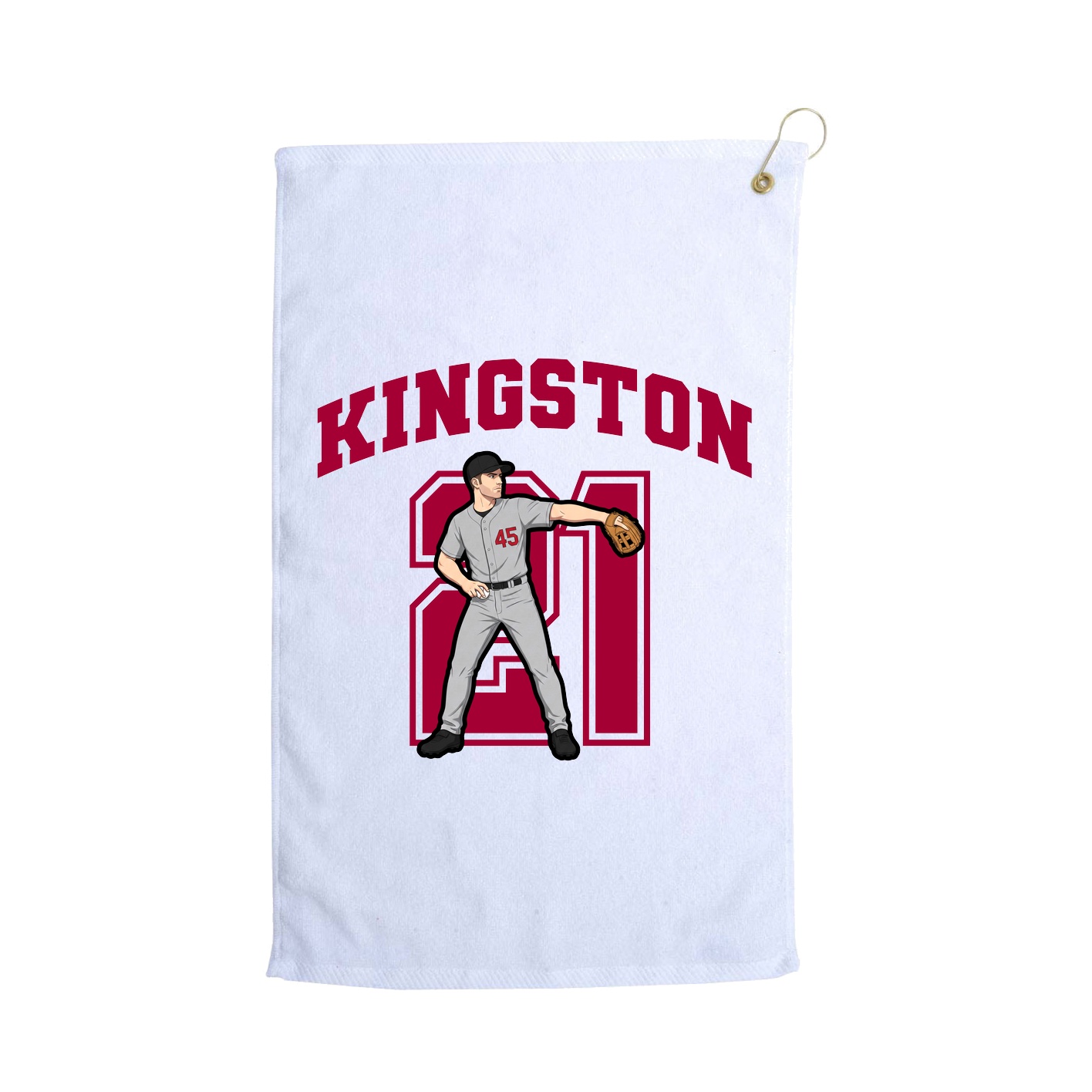 Golf Towel — Number in White