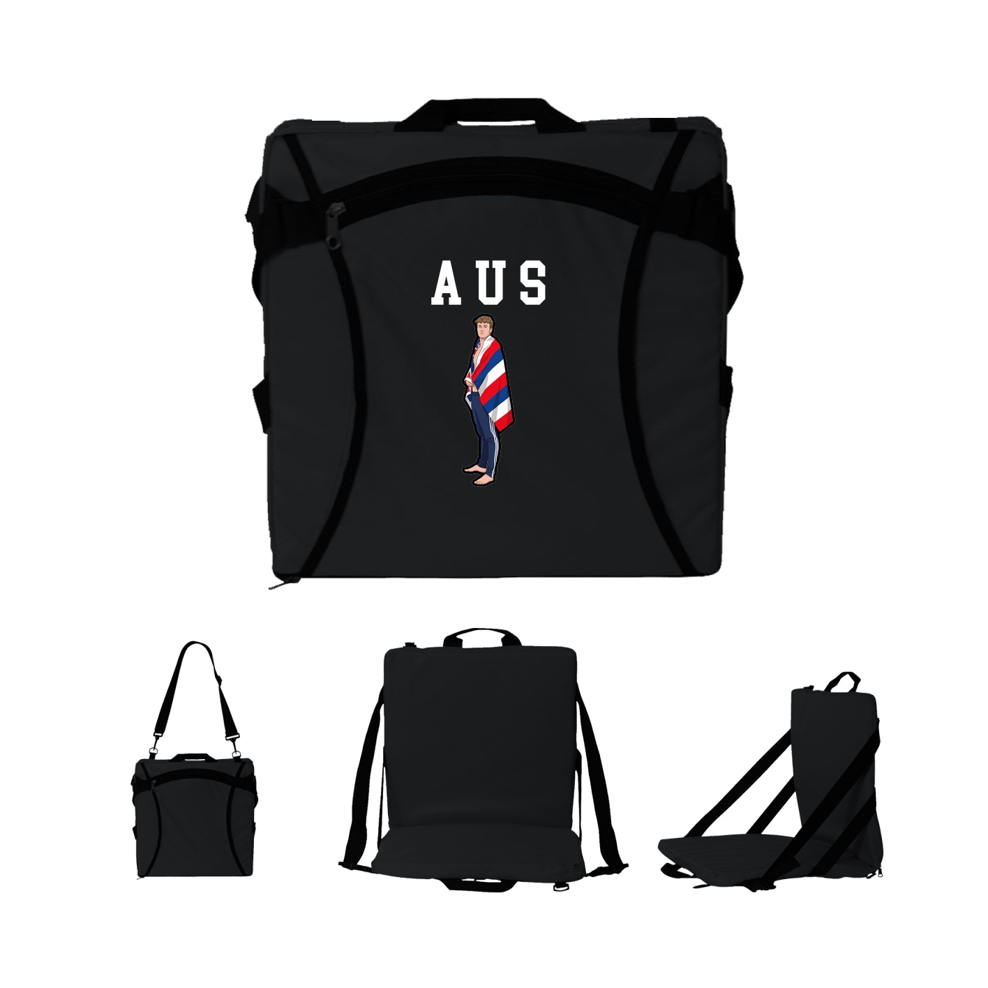 Folding Stadium Seat — Shirsey in Black