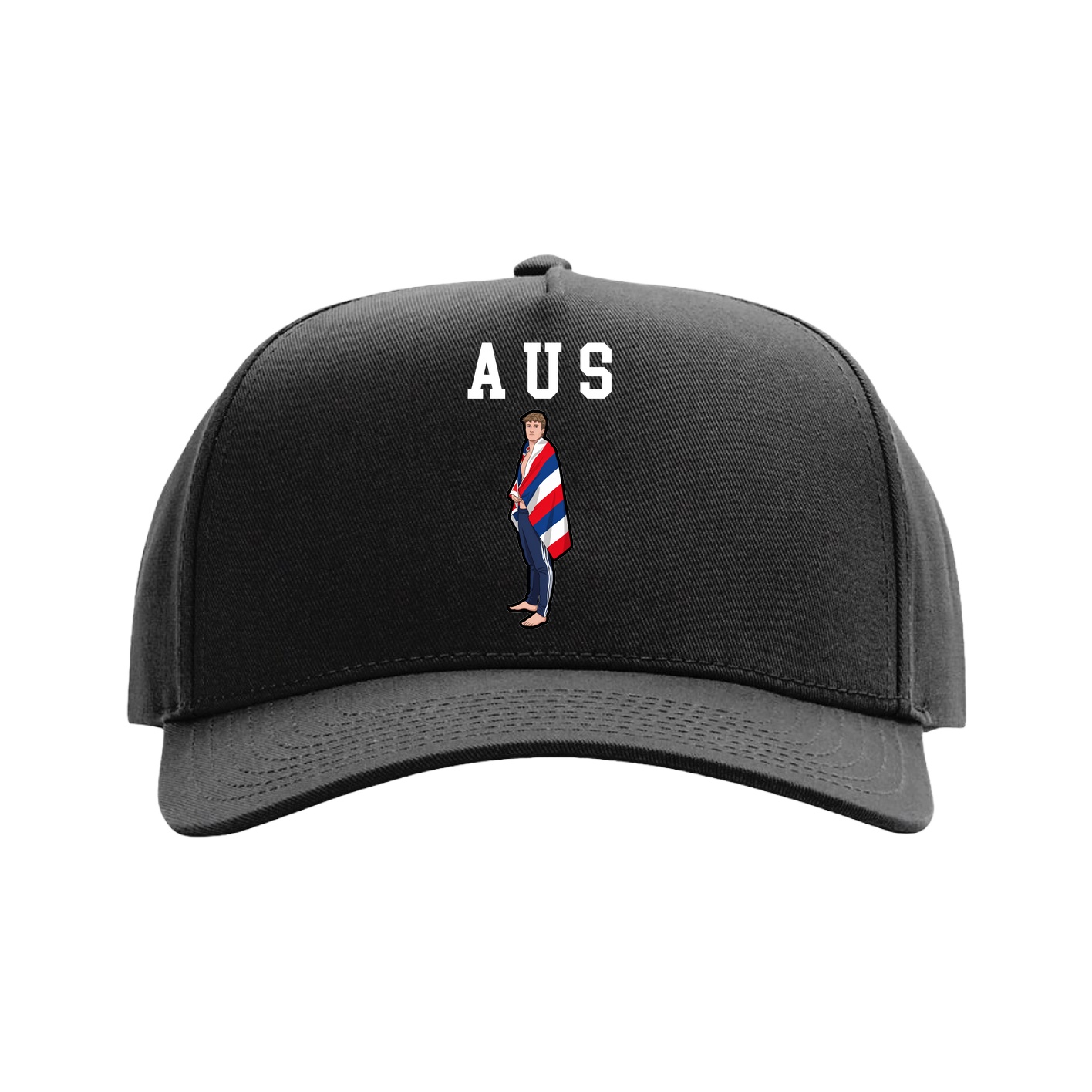 Full Fabric Five-Panel Champ Cap — Shirsey in Black