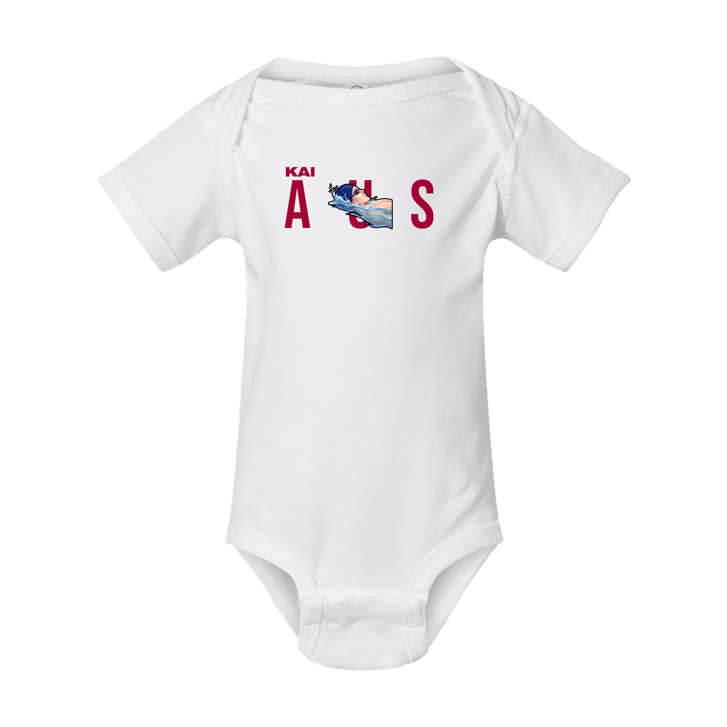 Baby Onesie — Player Name in White